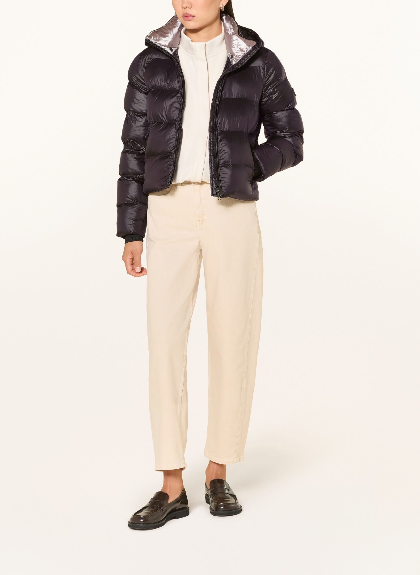 WELLENSTEYN Quilted jacket with removable hood: BLACK
