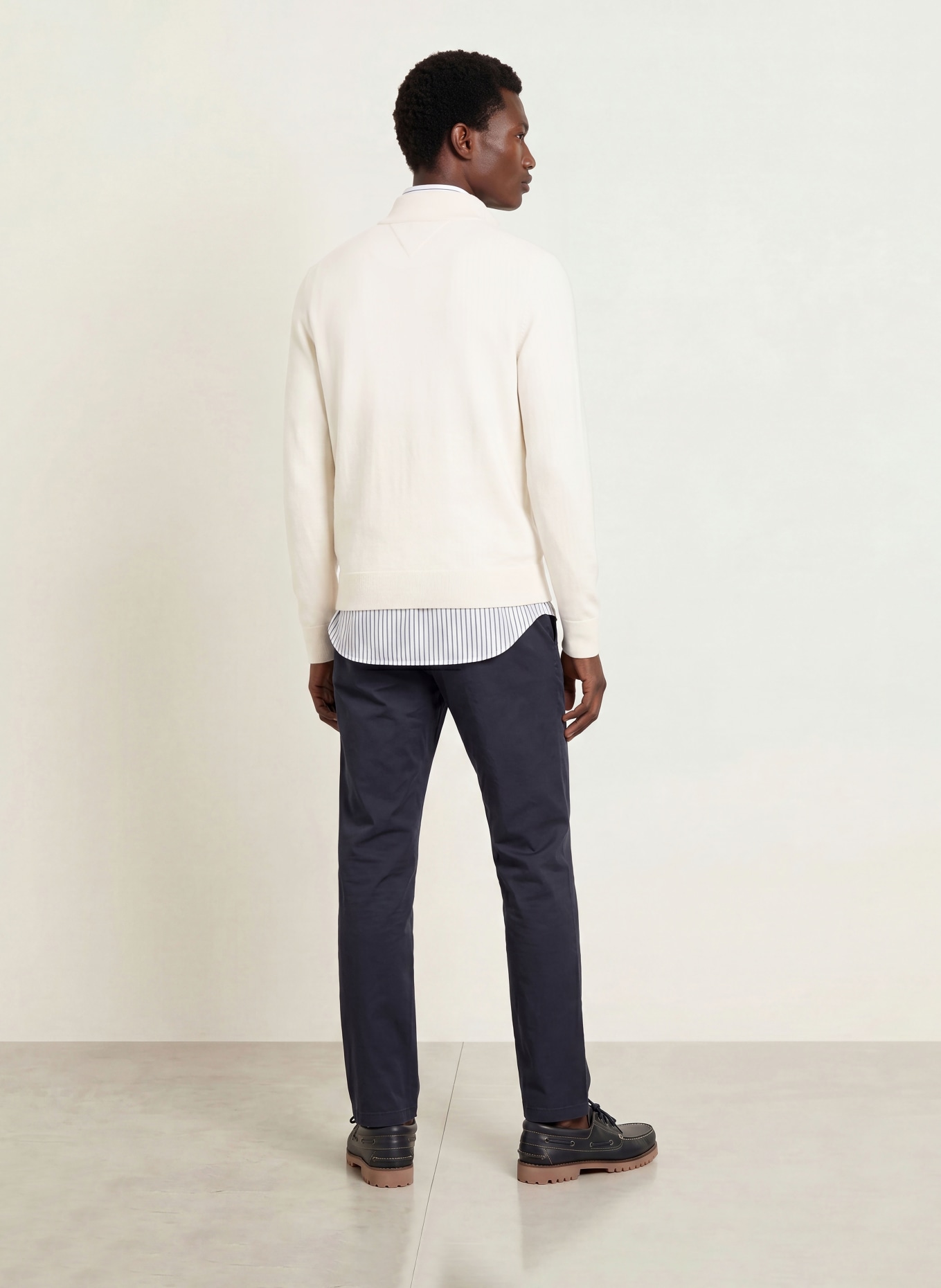 TOMMY HILFIGER Half-zip sweater: ECRU