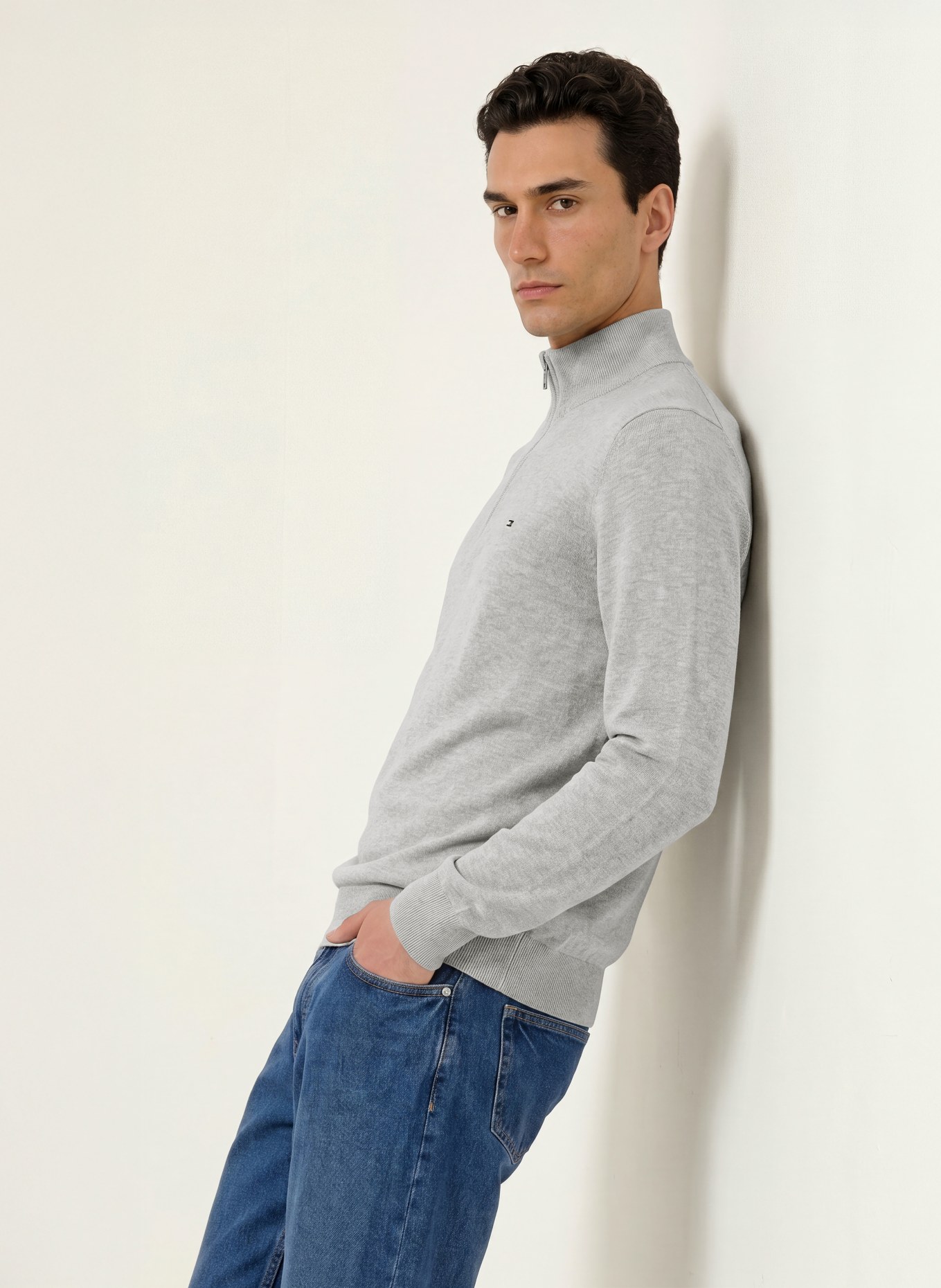 TOMMY HILFIGER Troyer: GRIS CLAIR