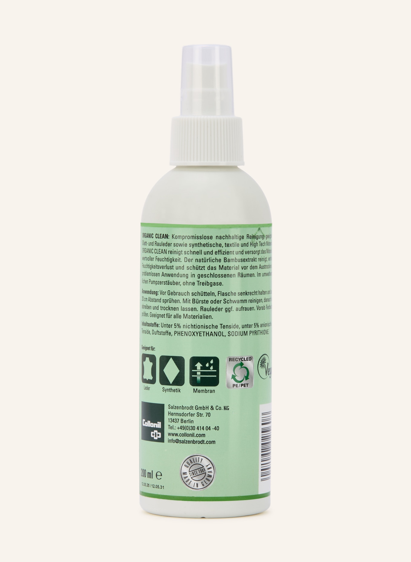 Collonil Spray nettoyant en bambou véritable: BLANC