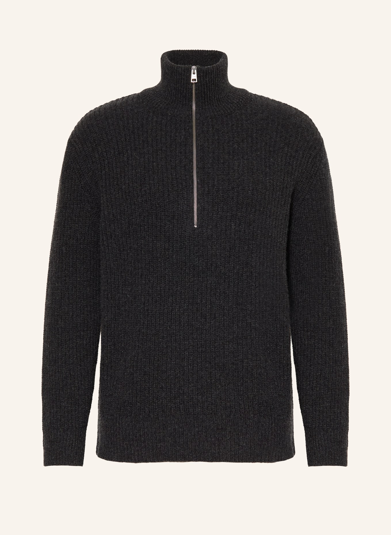 CLOSED Half-zip sweater: BLACK
