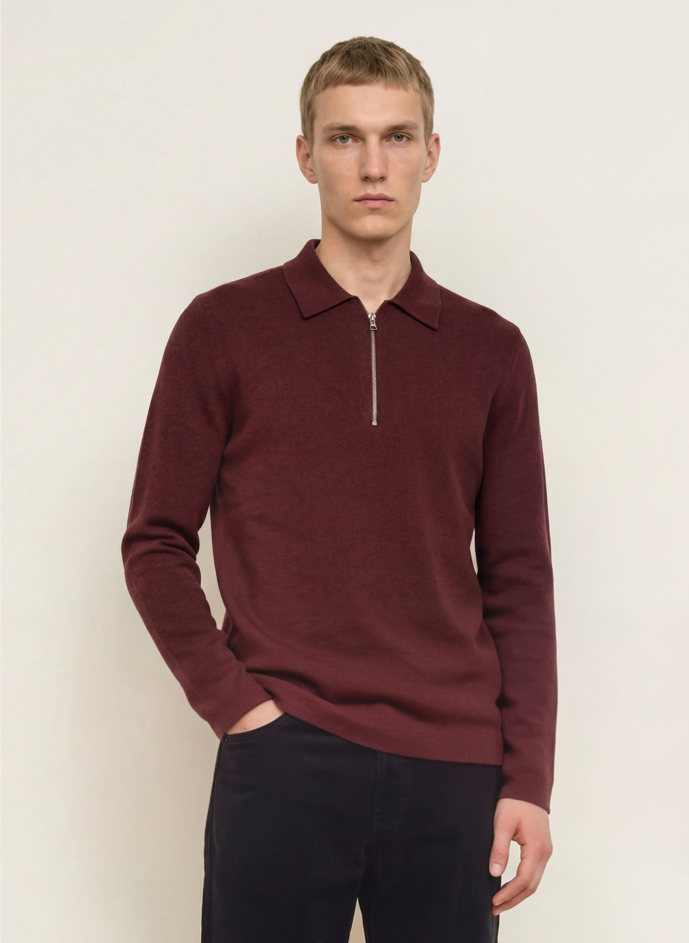 SAMSØE SAMSØE Tricou polo tricotat GUNA: MARO