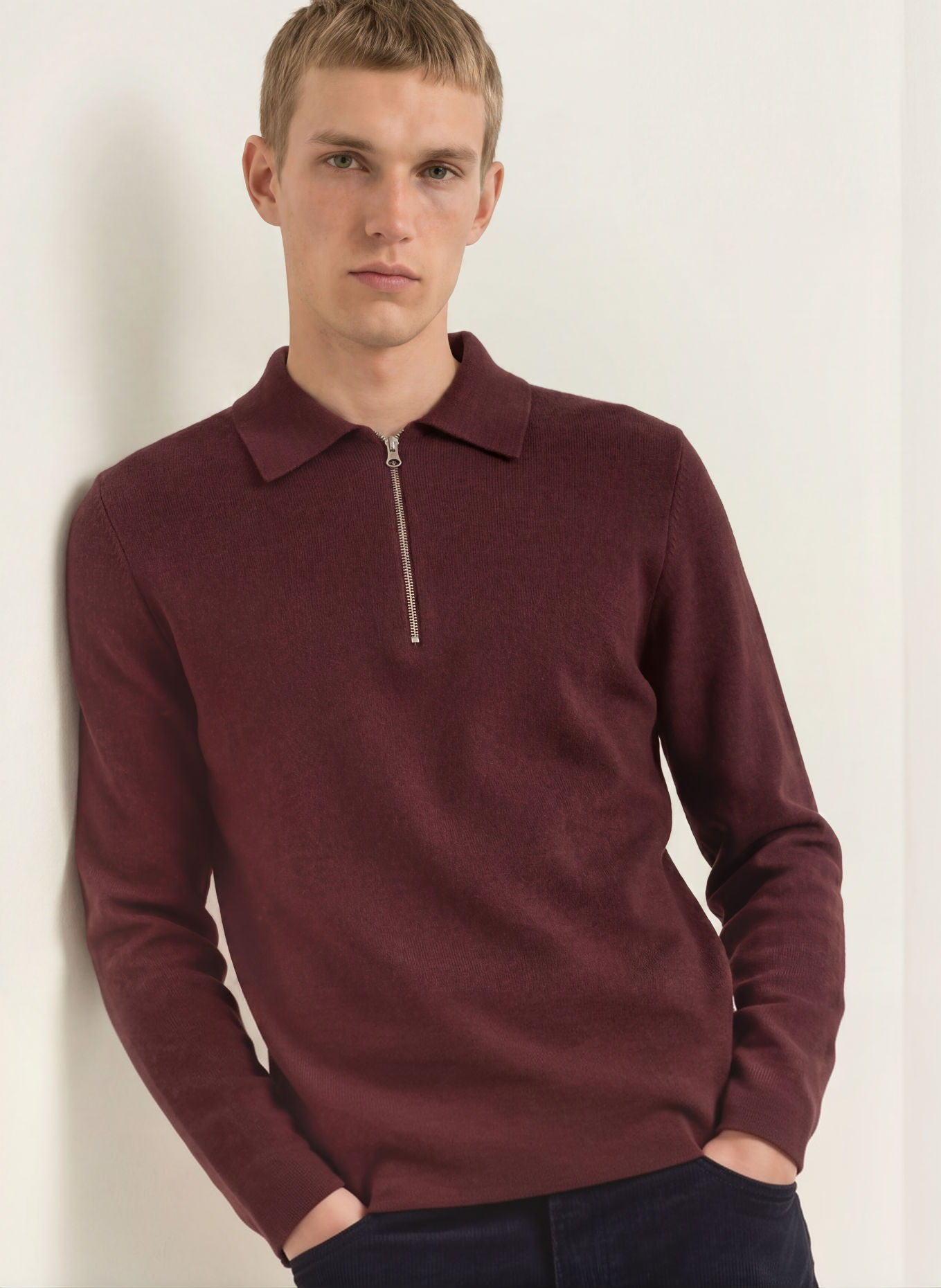 SAMSØE SAMSØE Tricou polo tricotat GUNA: MARO