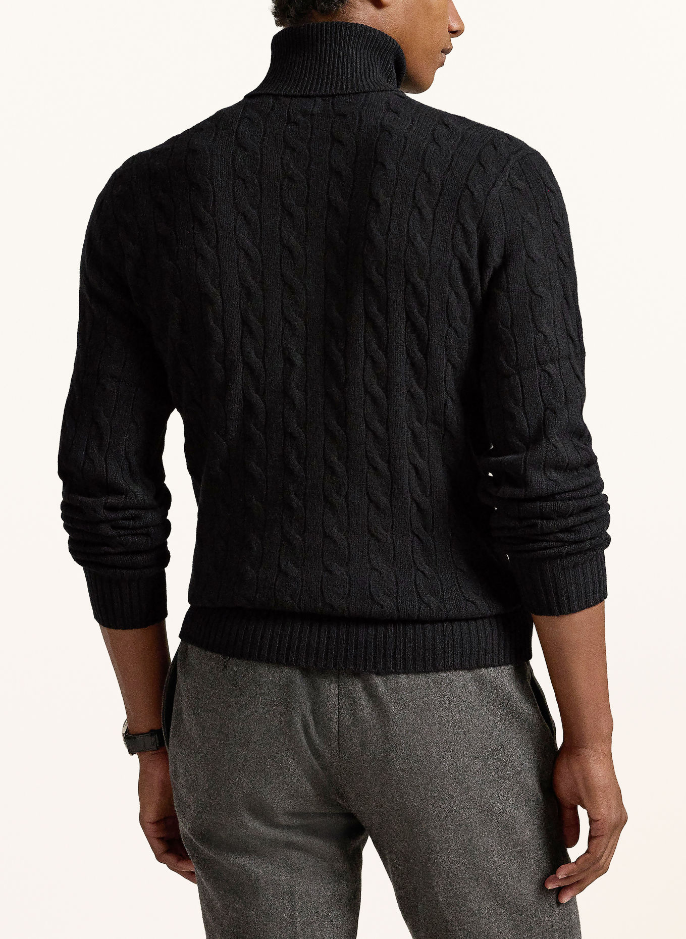 POLO RALPH LAUREN Turtleneck sweater: BLACK