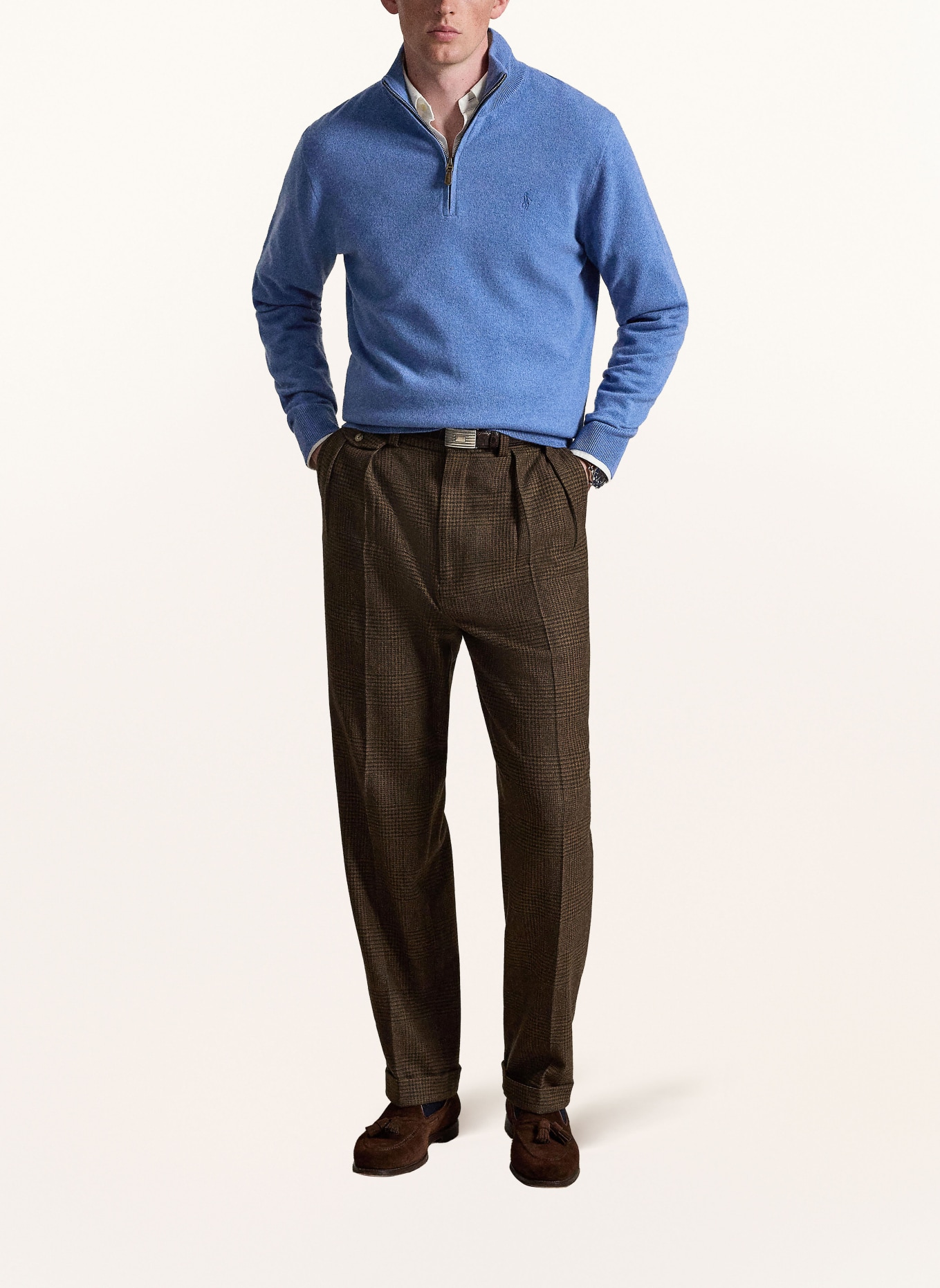 POLO RALPH LAUREN Half-zip sweater: BLUE