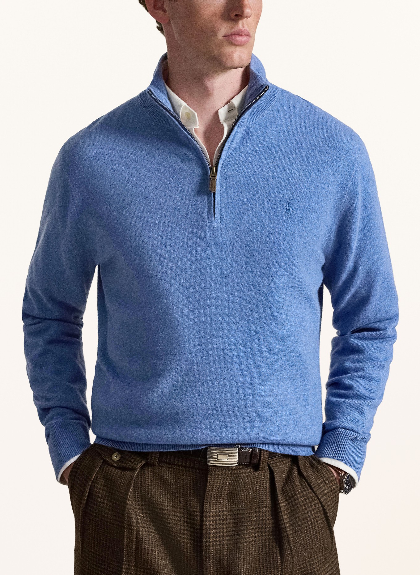 POLO RALPH LAUREN Half-zip sweater: BLUE