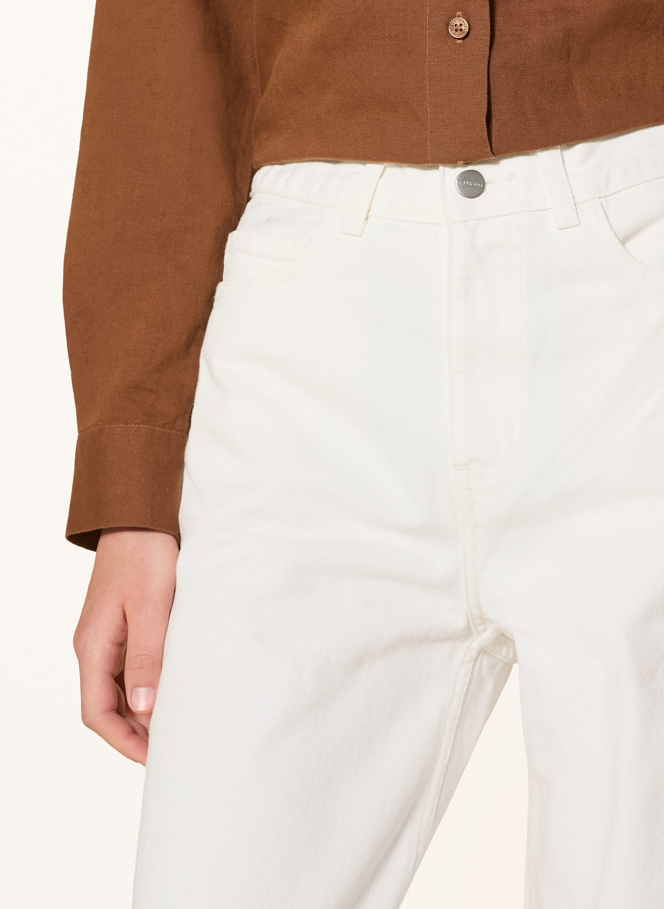 carhartt WIP Flared džíny JANE: 0202 White, rinsed