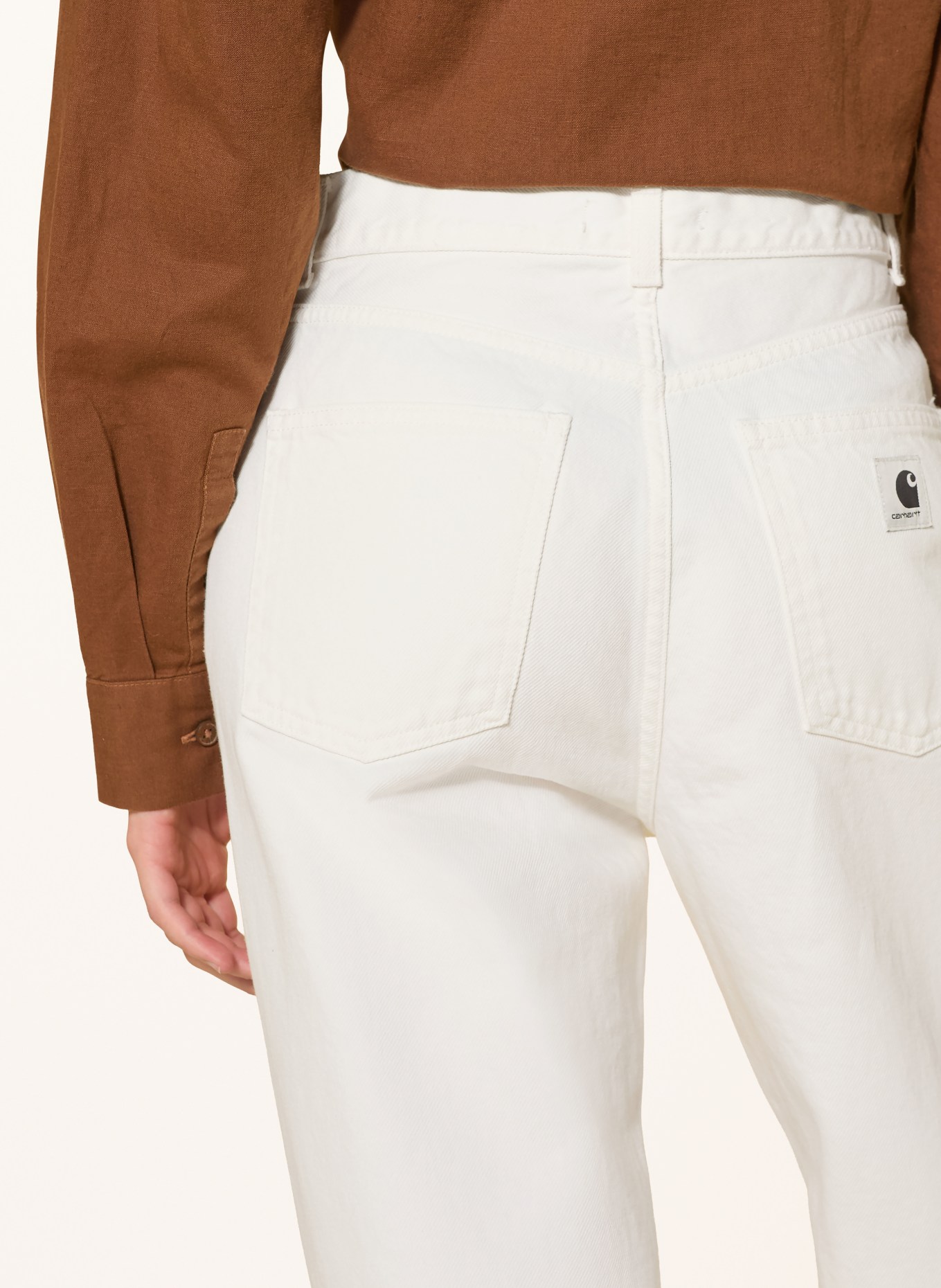 carhartt WIP Flared džíny JANE: 0202 White, rinsed