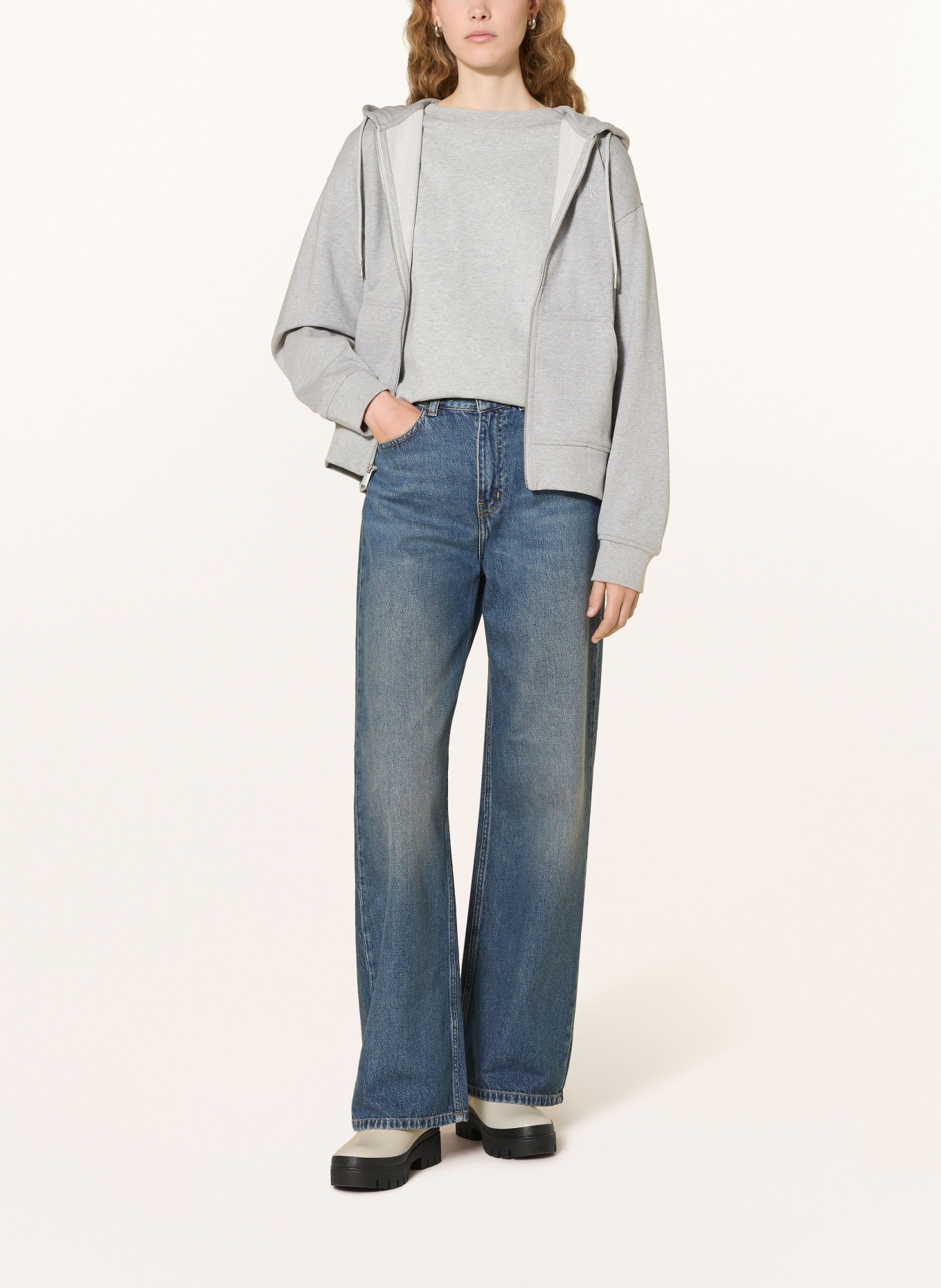 carhartt WIP Flared Jeans JANE: 014L Blue dark used wash