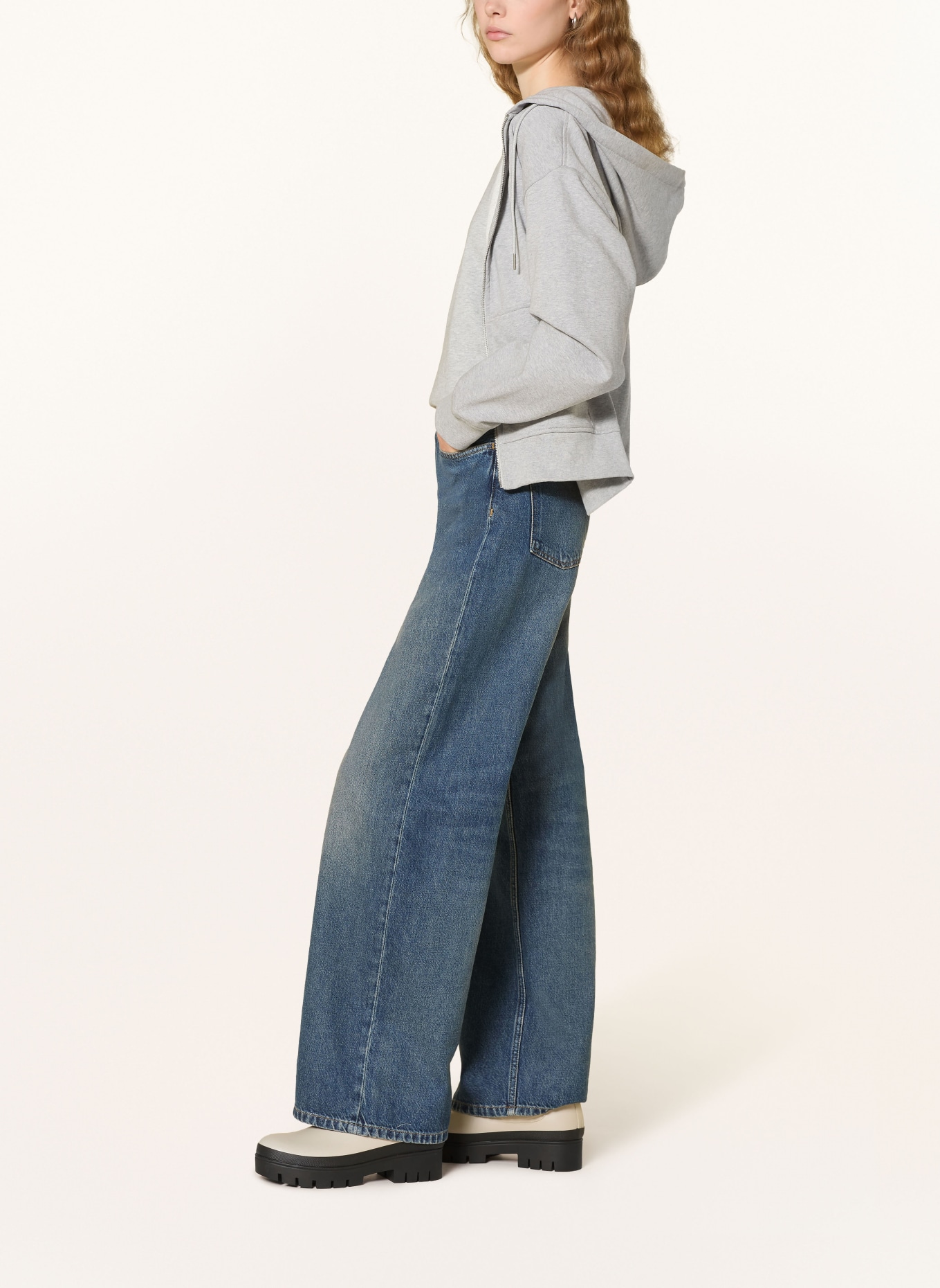 carhartt WIP Flared Jeans JANE: 014L Blue dark used wash