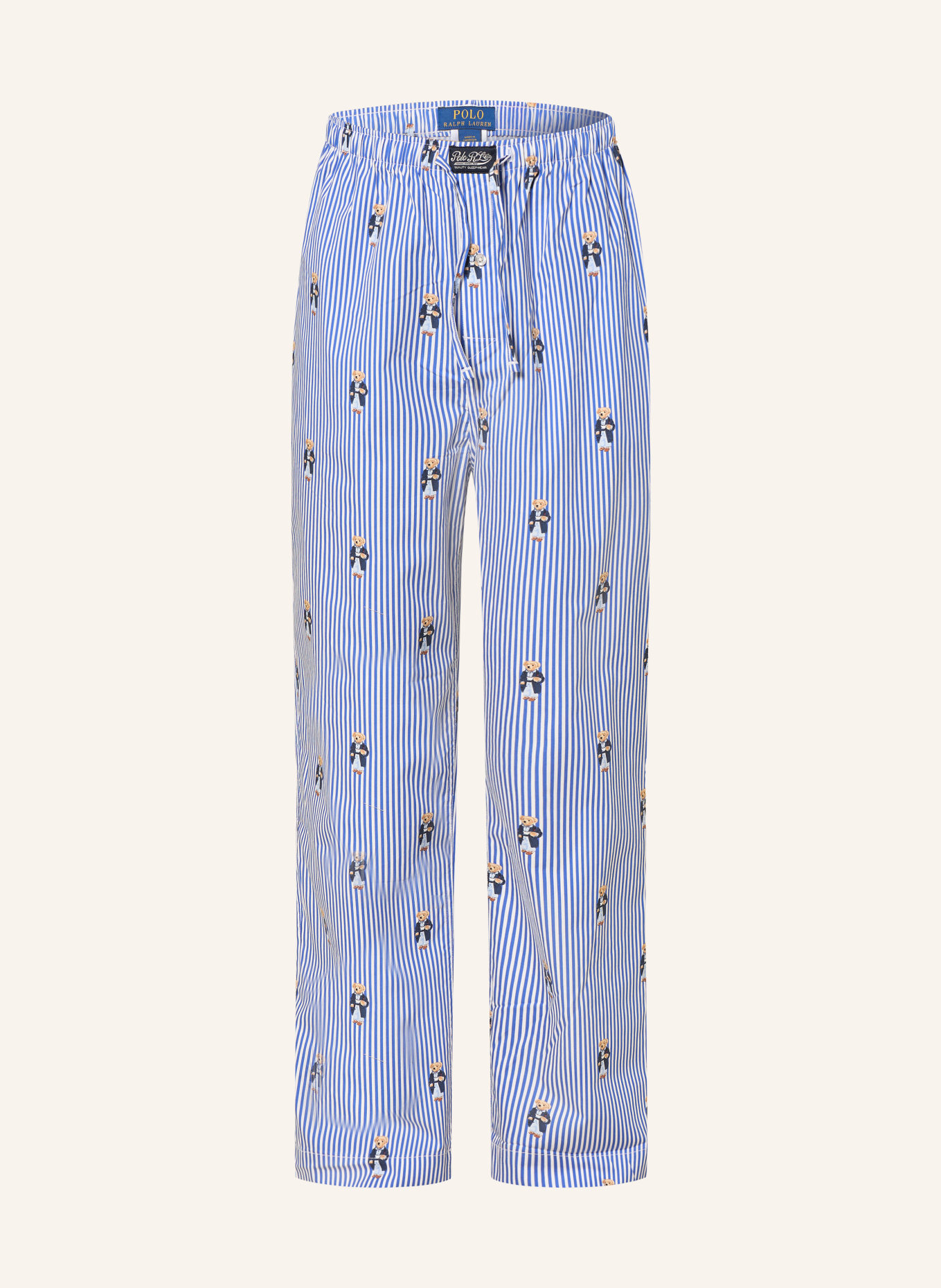 POLO RALPH LAUREN Schlafhose: BLAU / BEIGE / WEISS