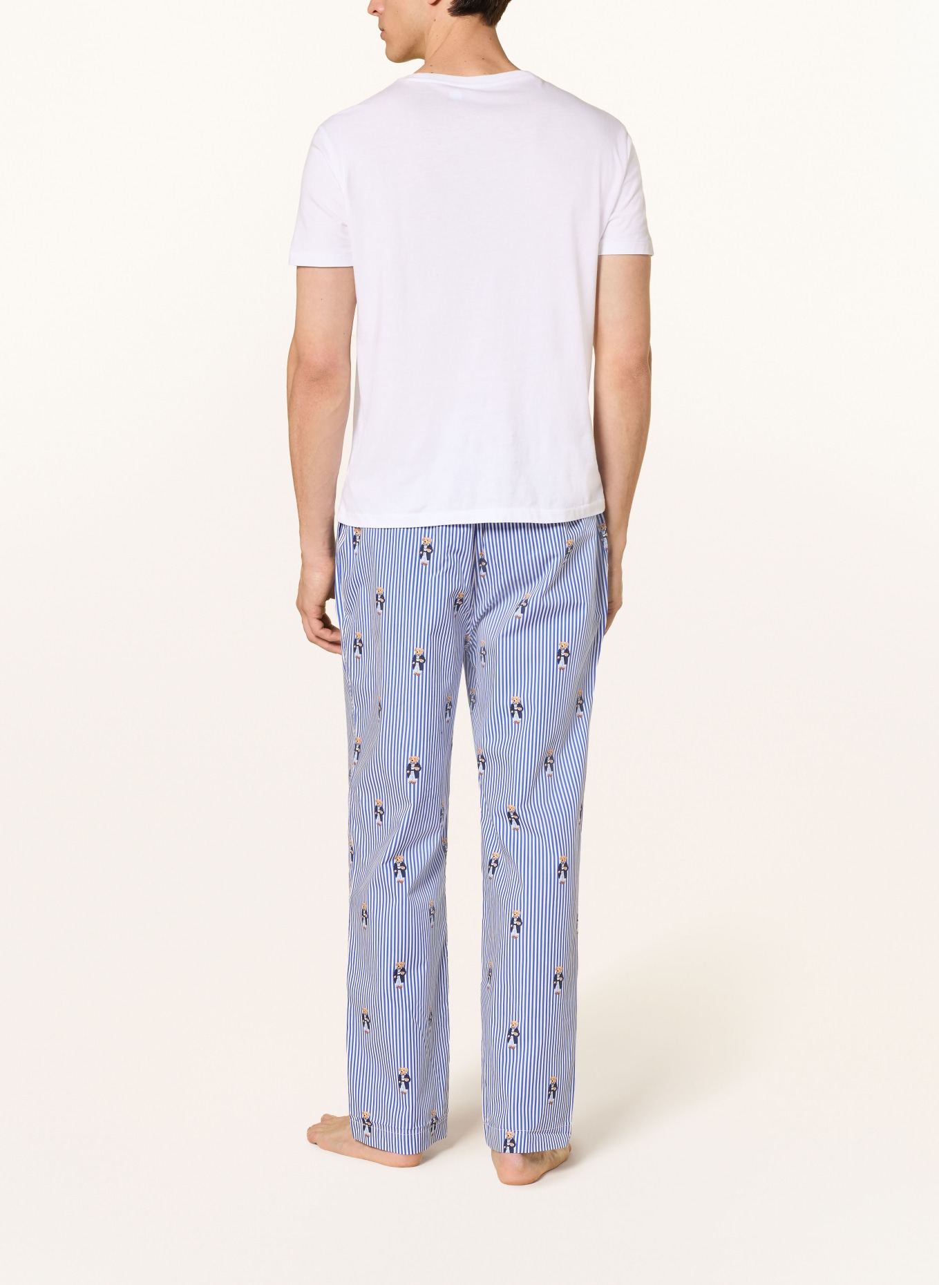 POLO RALPH LAUREN Schlafhose: BLAU / BEIGE / WEISS