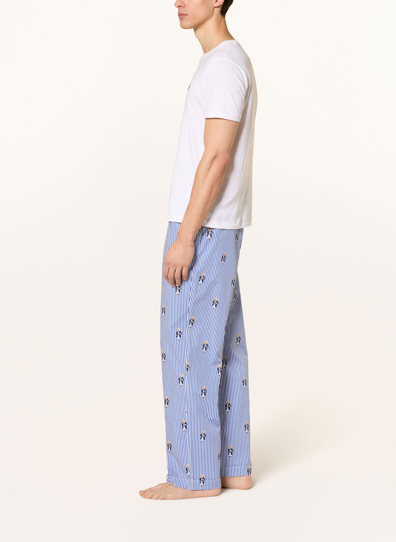 POLO RALPH LAUREN Schlafhose: BLAU / BEIGE / WEISS