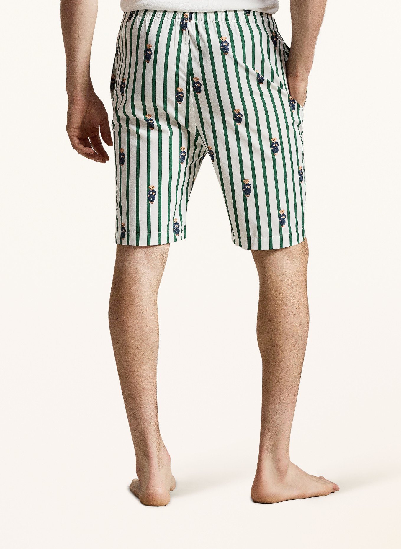 POLO RALPH LAUREN Lounge-Shorts: GRÜN / WEISS