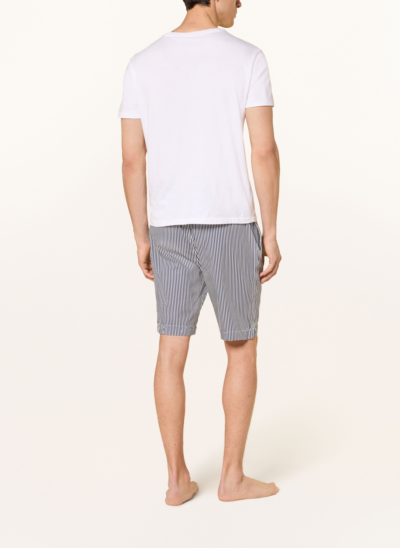 POLO RALPH LAUREN Lounge-Shorts: WEISS / DUNKELBLAU
