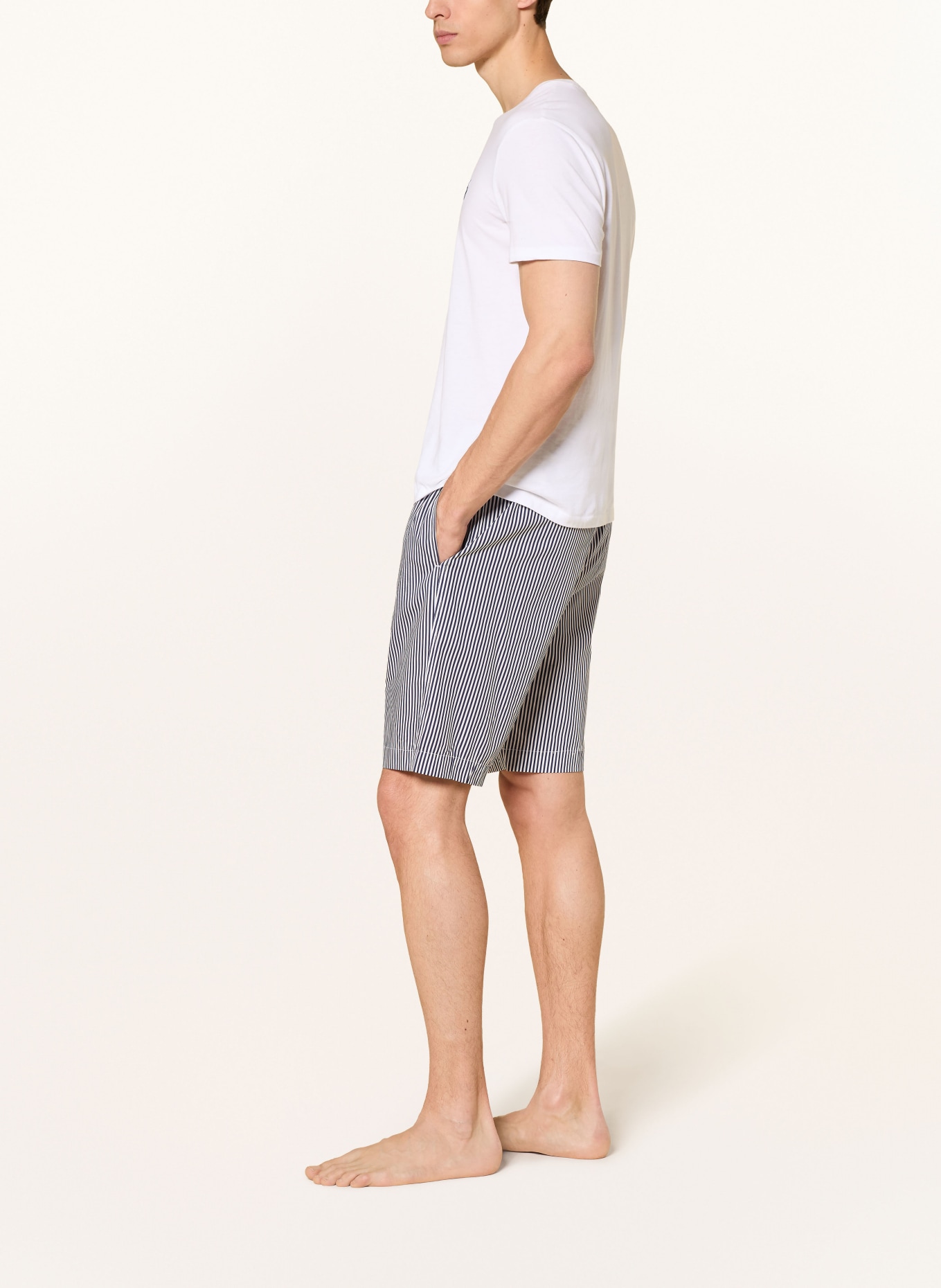 POLO RALPH LAUREN Lounge-Shorts: WEISS / DUNKELBLAU