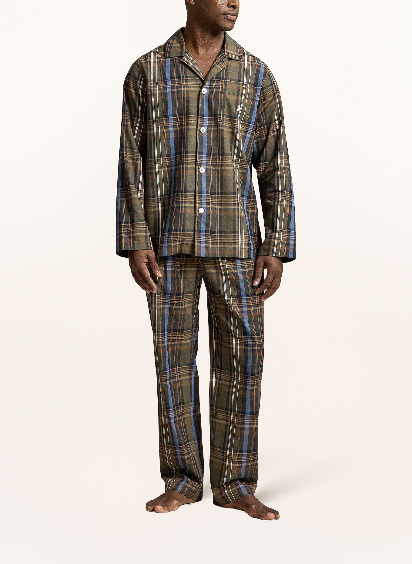 POLO RALPH LAUREN Pajamas: OLIVE / BLUE
