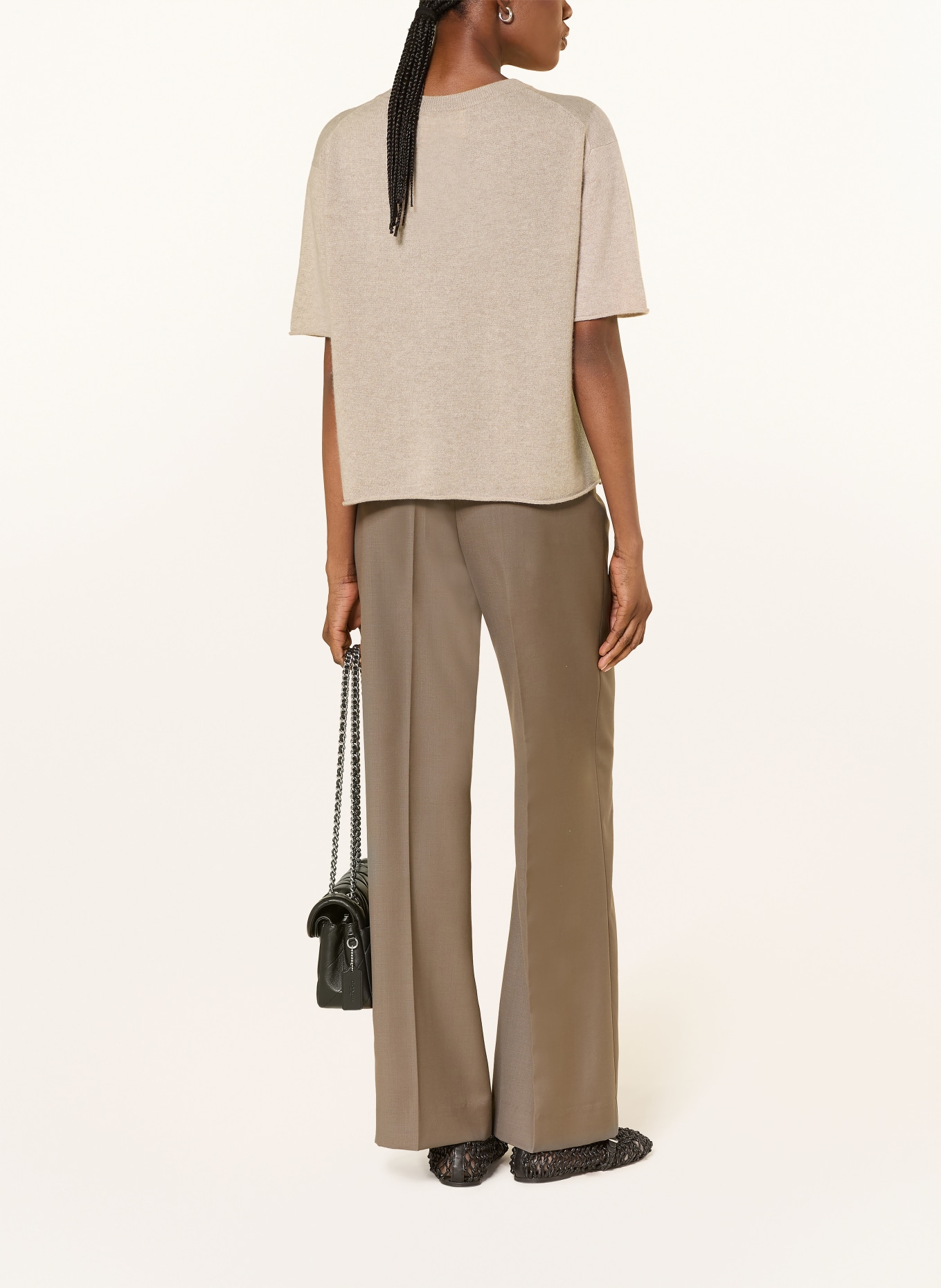 LISA YANG Knit shirt CILA in cashmere: LIGHT BROWN