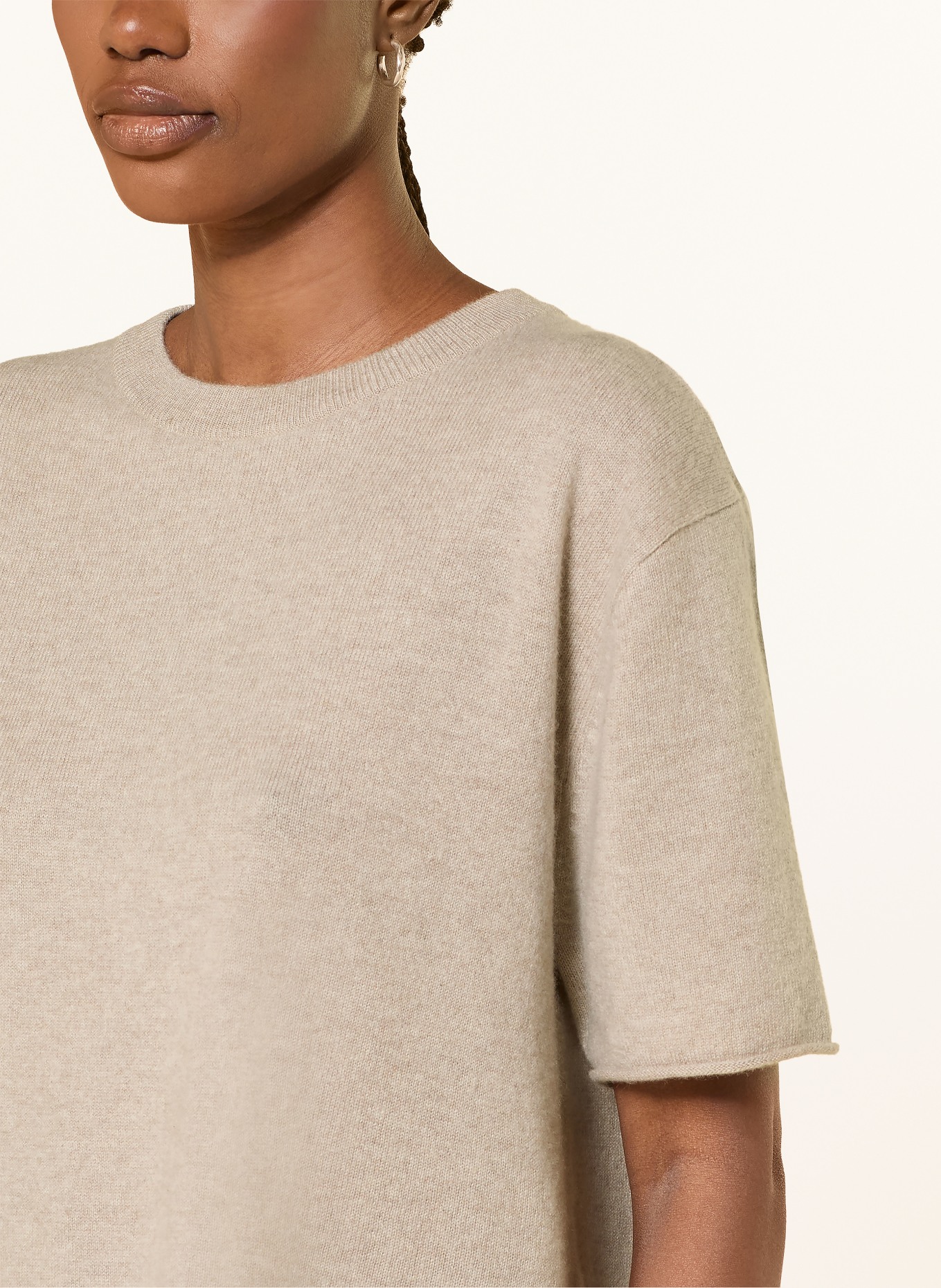 LISA YANG Knit shirt CILA in cashmere: LIGHT BROWN