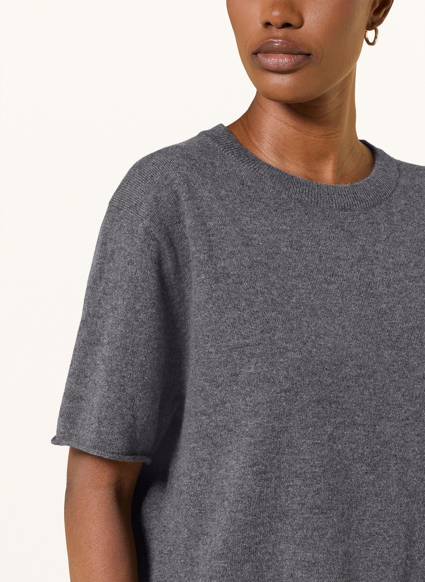LISA YANG Knit shirt CILA in cashmere: GRAY
