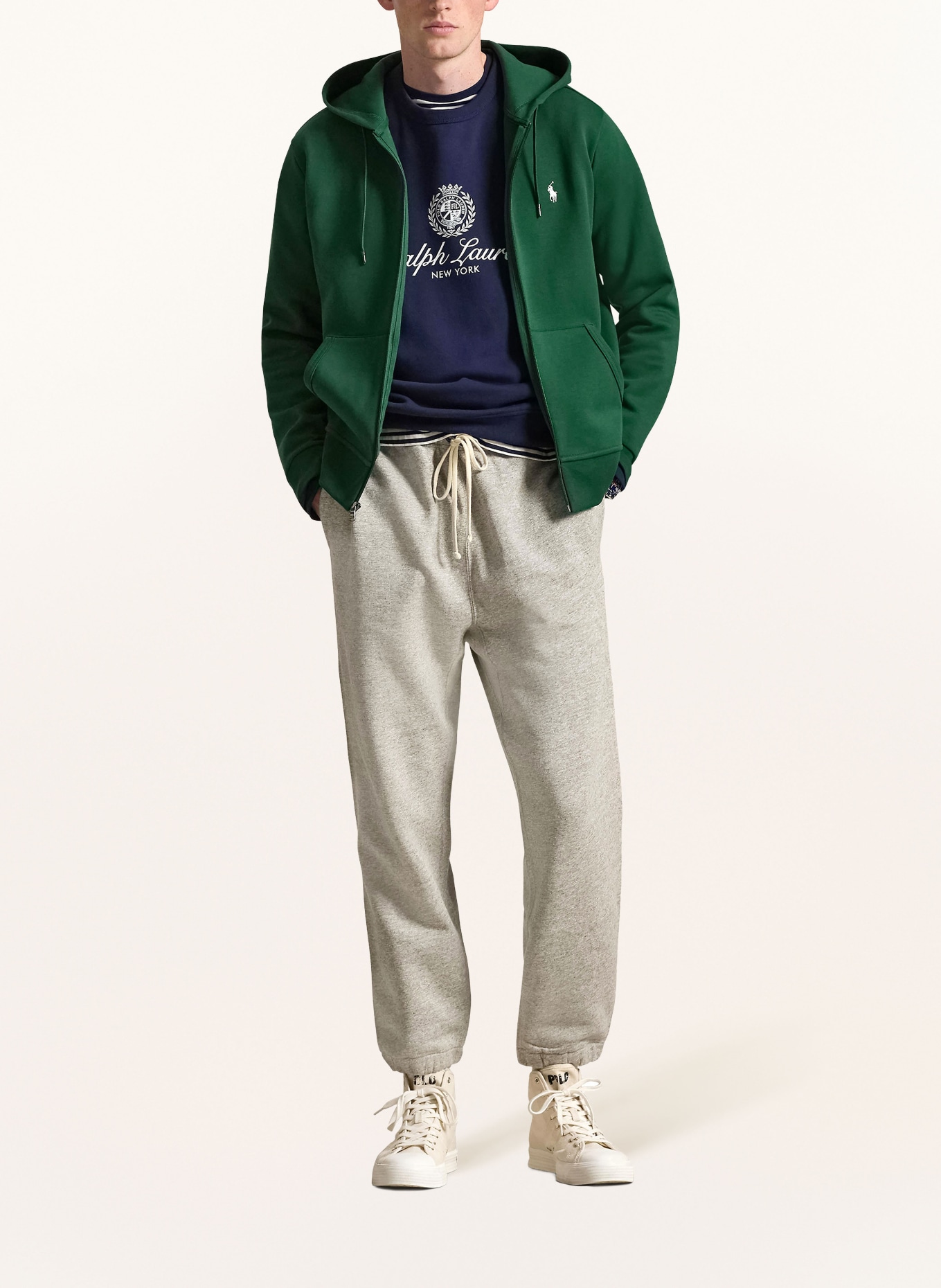 POLO RALPH LAUREN Sweat jacket: DARK GREEN