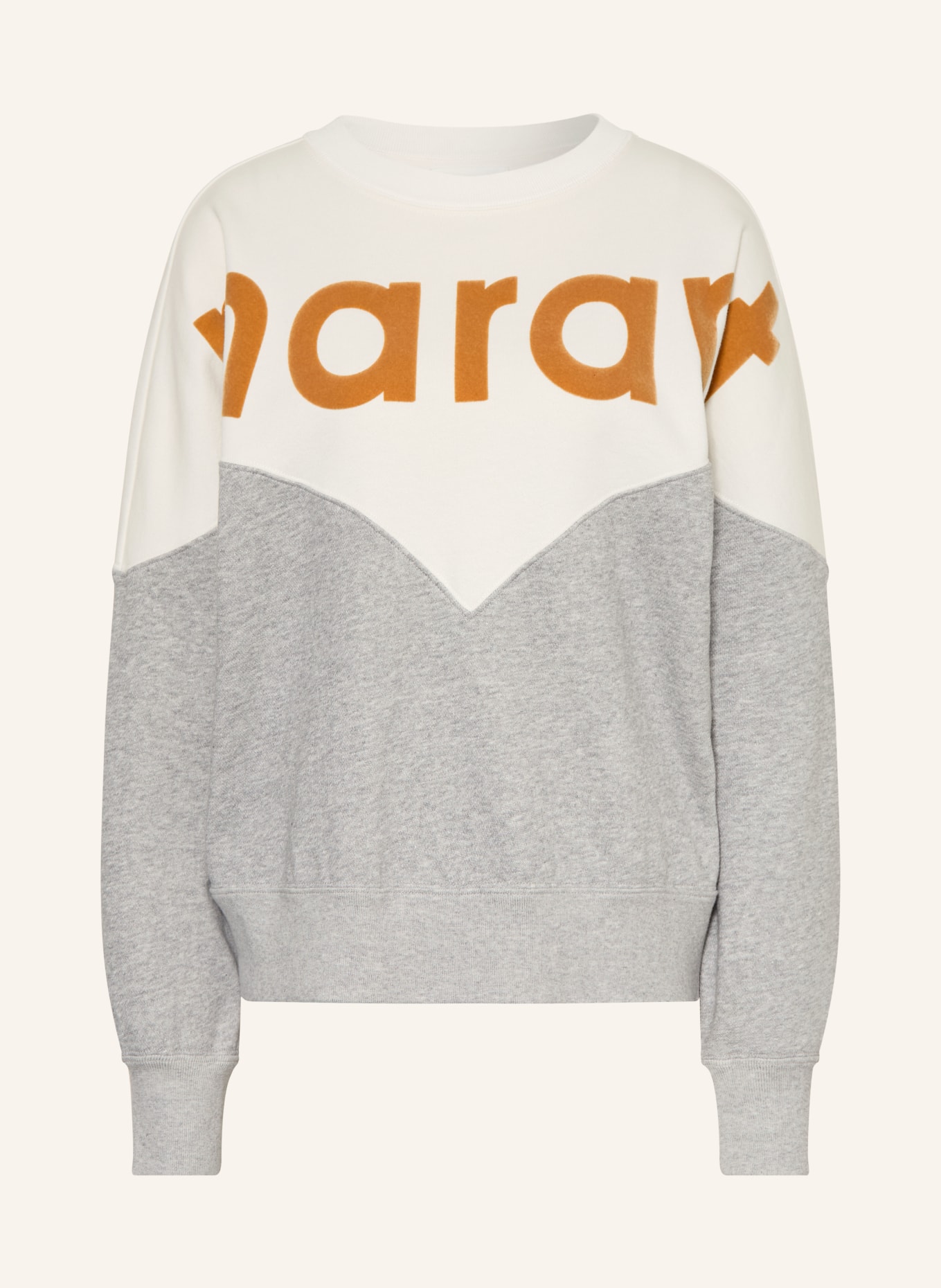 MARANT ÉTOILE Sweatshirt HOUSTON: CREAM / COGNAC / GRAY