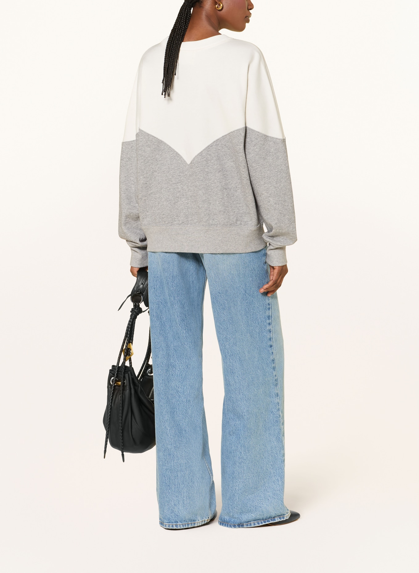 MARANT ÉTOILE Sweatshirt HOUSTON: CREAM / COGNAC / GRAY