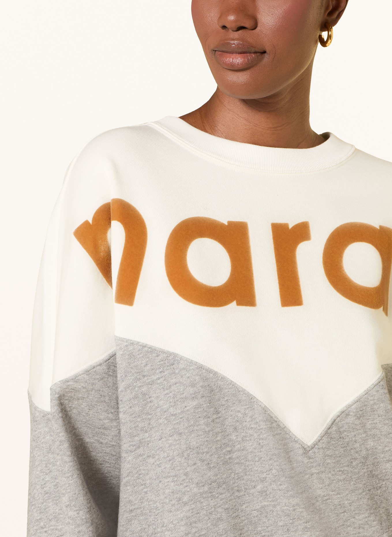 MARANT ÉTOILE Sweatshirt HOUSTON: CREAM / COGNAC / GRAY
