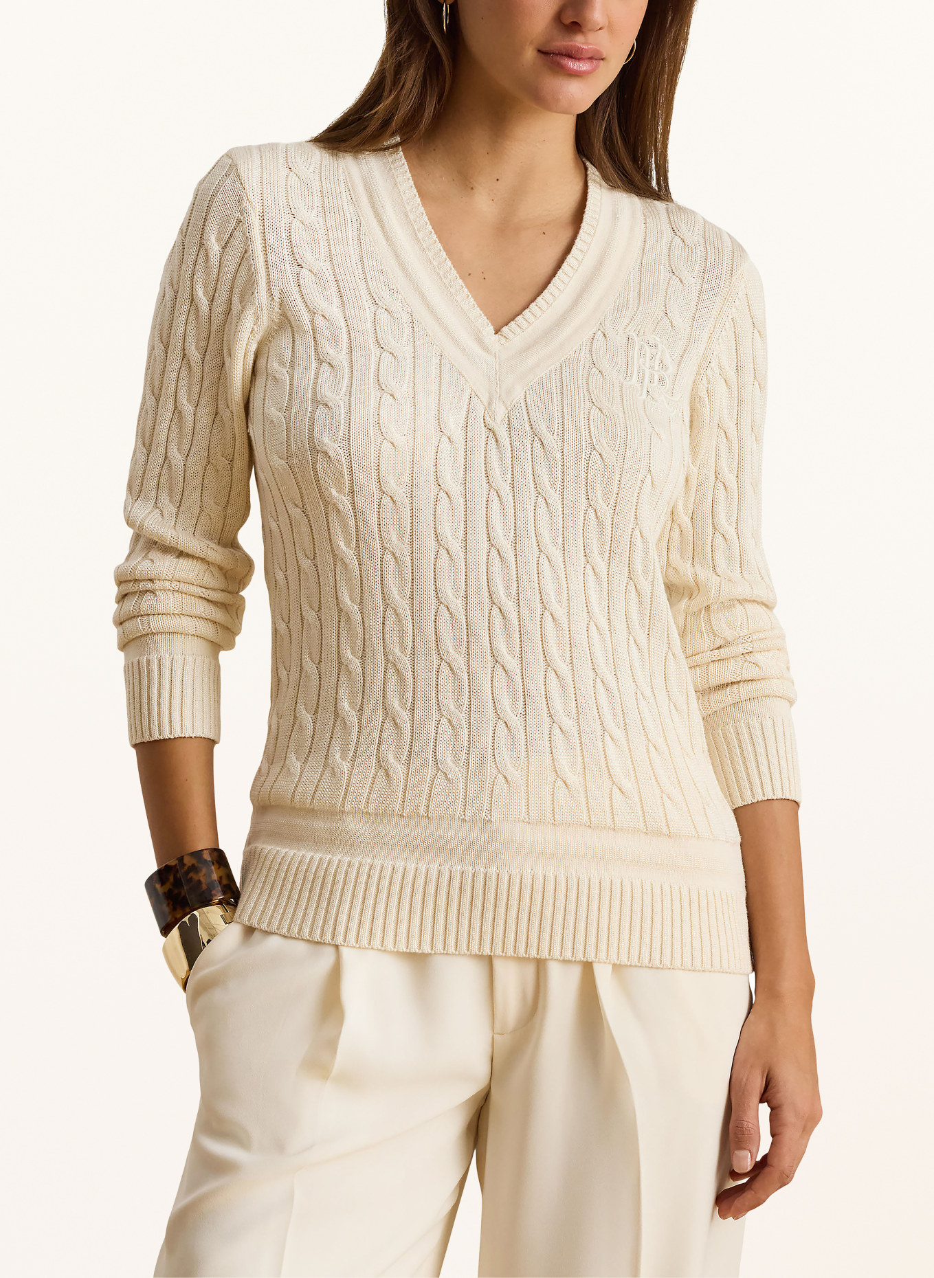 LAUREN RALPH LAUREN Pullover: ECRU