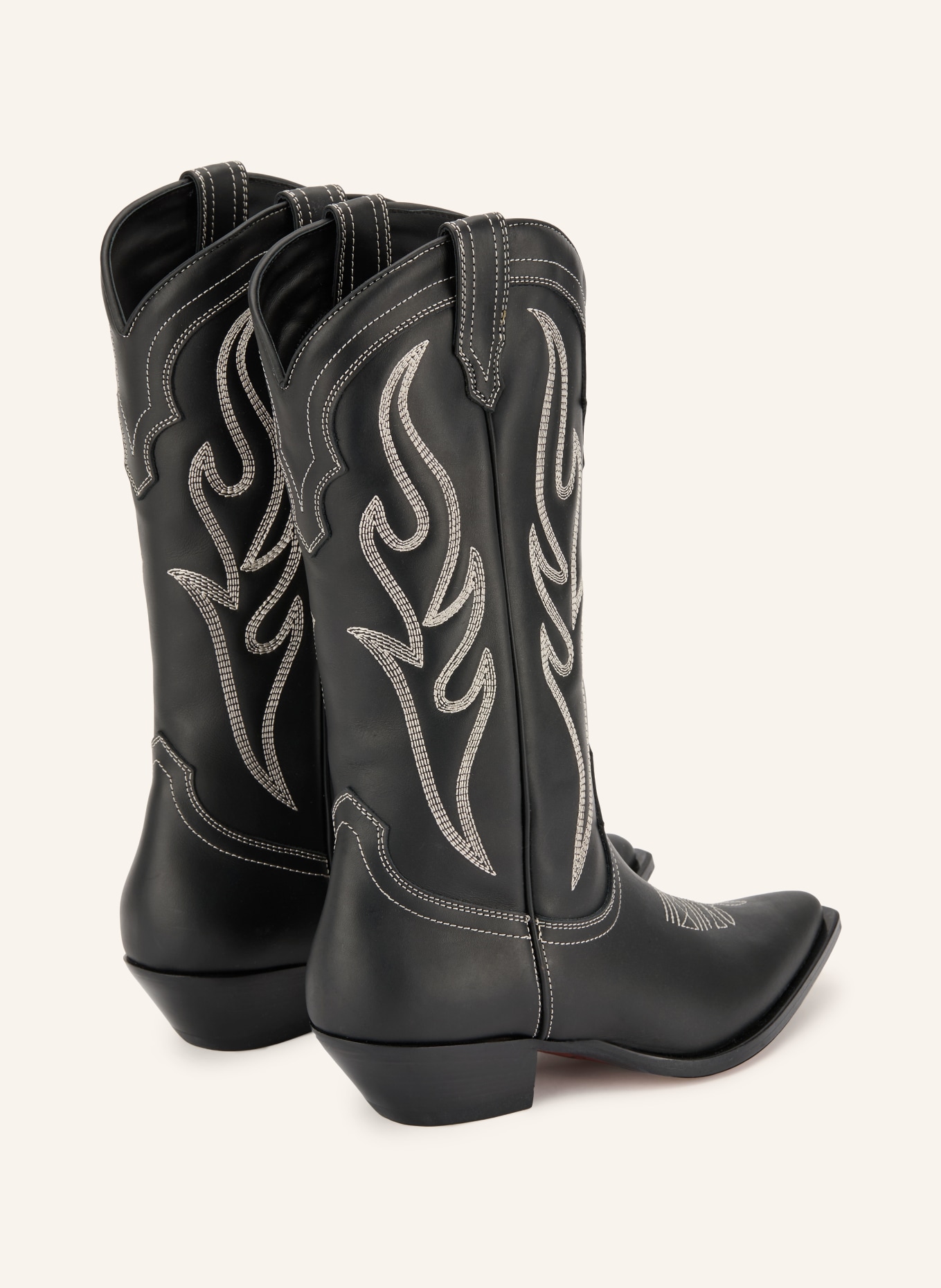 SONORA Cowboy Boots SANTA FE: SCHWARZ / ECRU