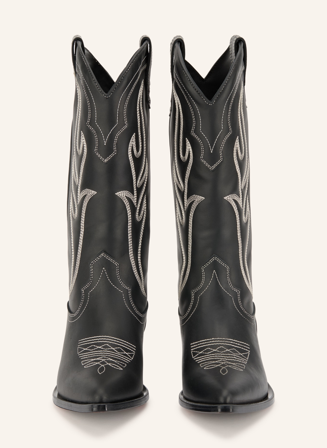SONORA Cowboy Boots SANTA FE: SCHWARZ / ECRU