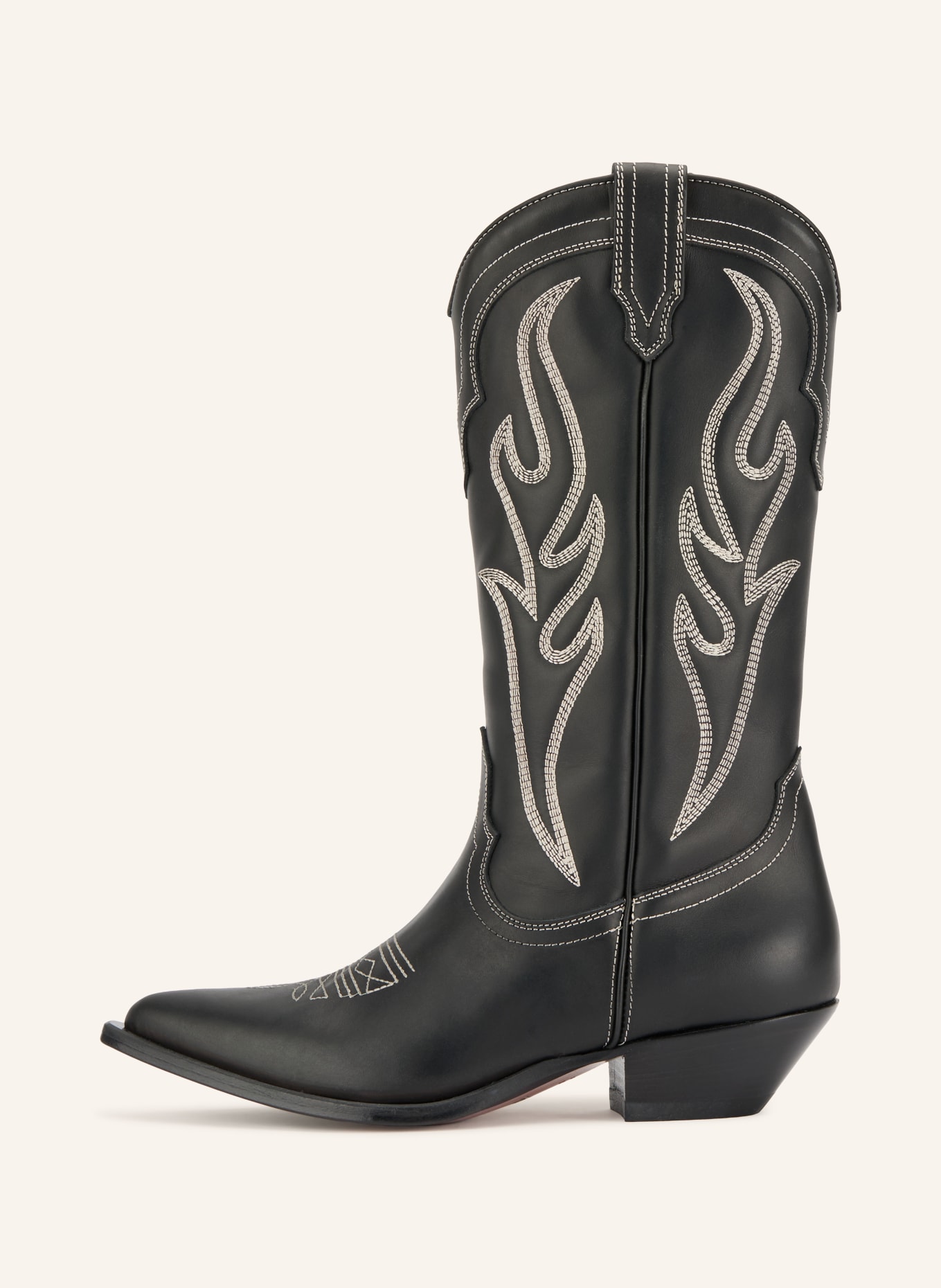 SONORA Cowboy Boots SANTA FE: SCHWARZ / ECRU