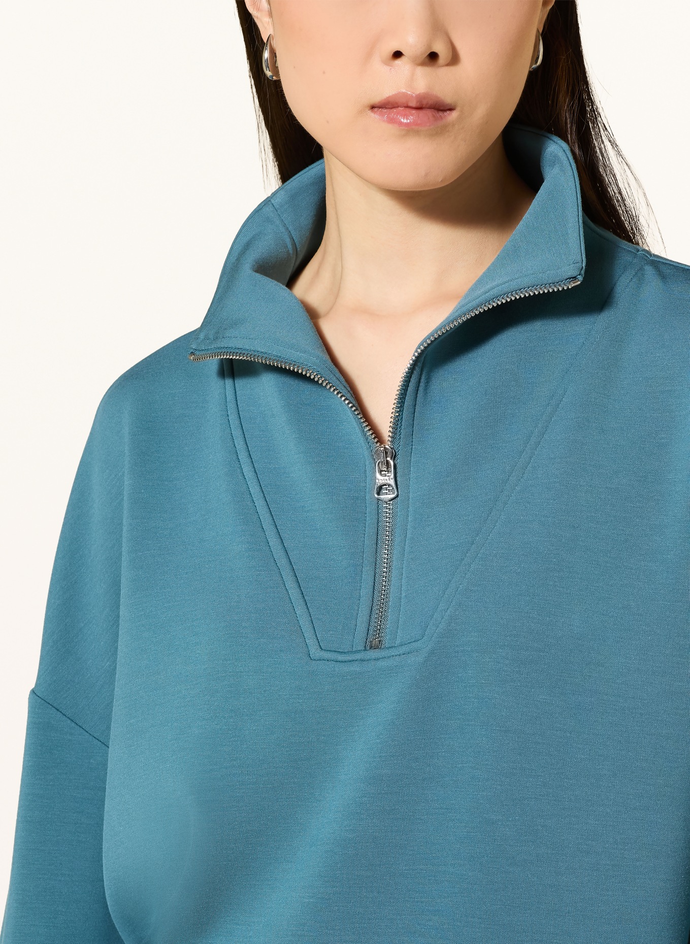 VARLEY Bluza dresowa typu troyer HAWLEY: PETROL