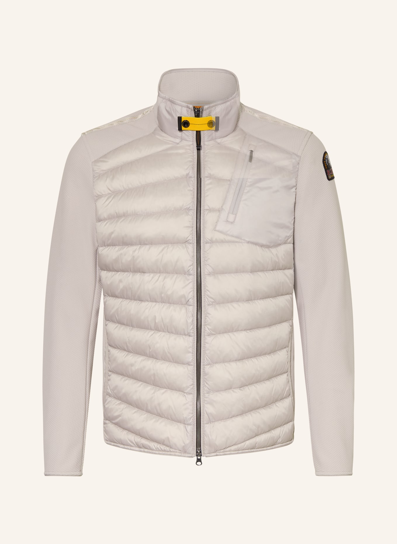 PARAJUMPERS Daunenjacke JAYDEN im Materialmix: HELLGRAU