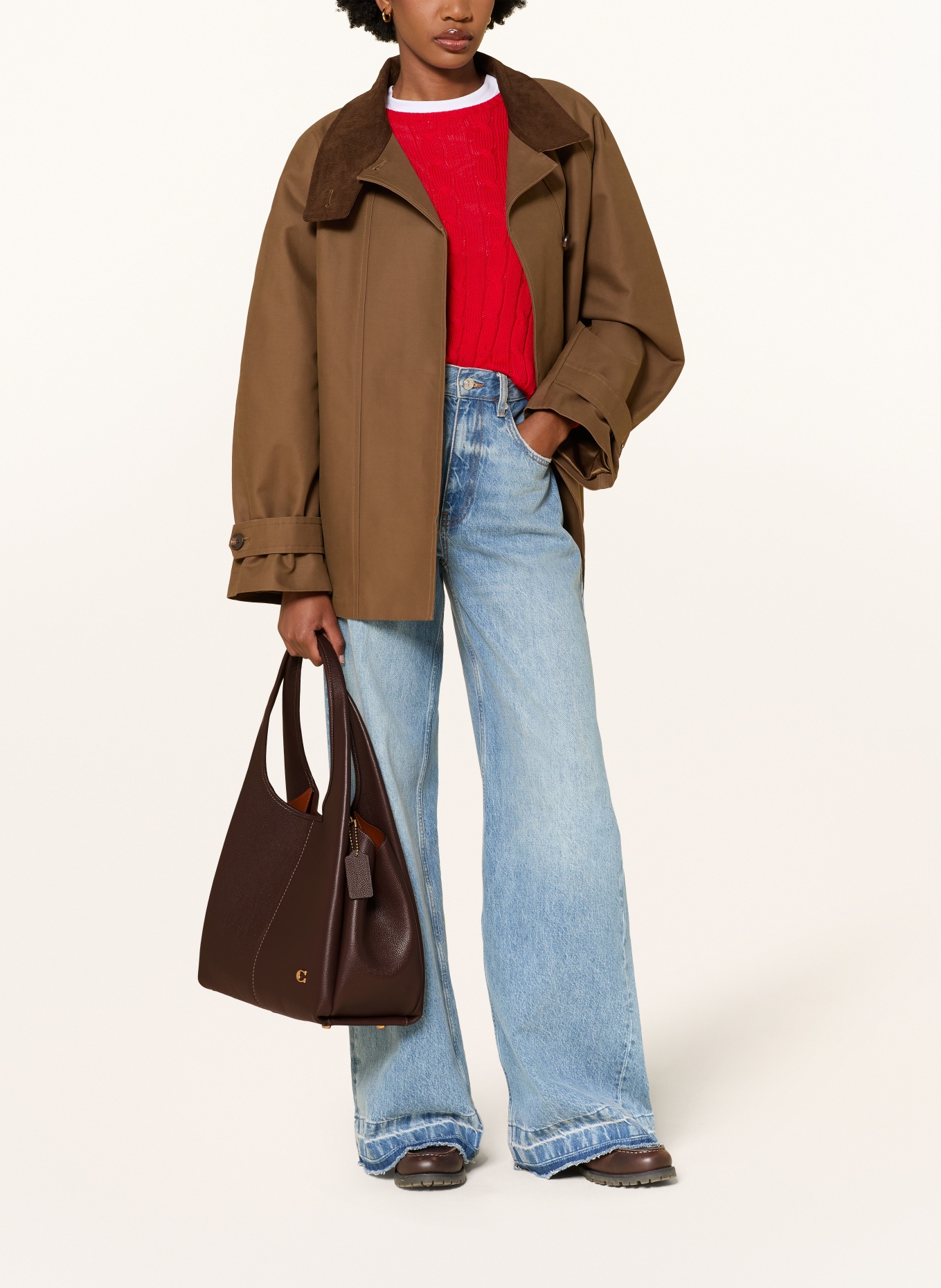 COACH Pouch bag LANA: DARK BROWN