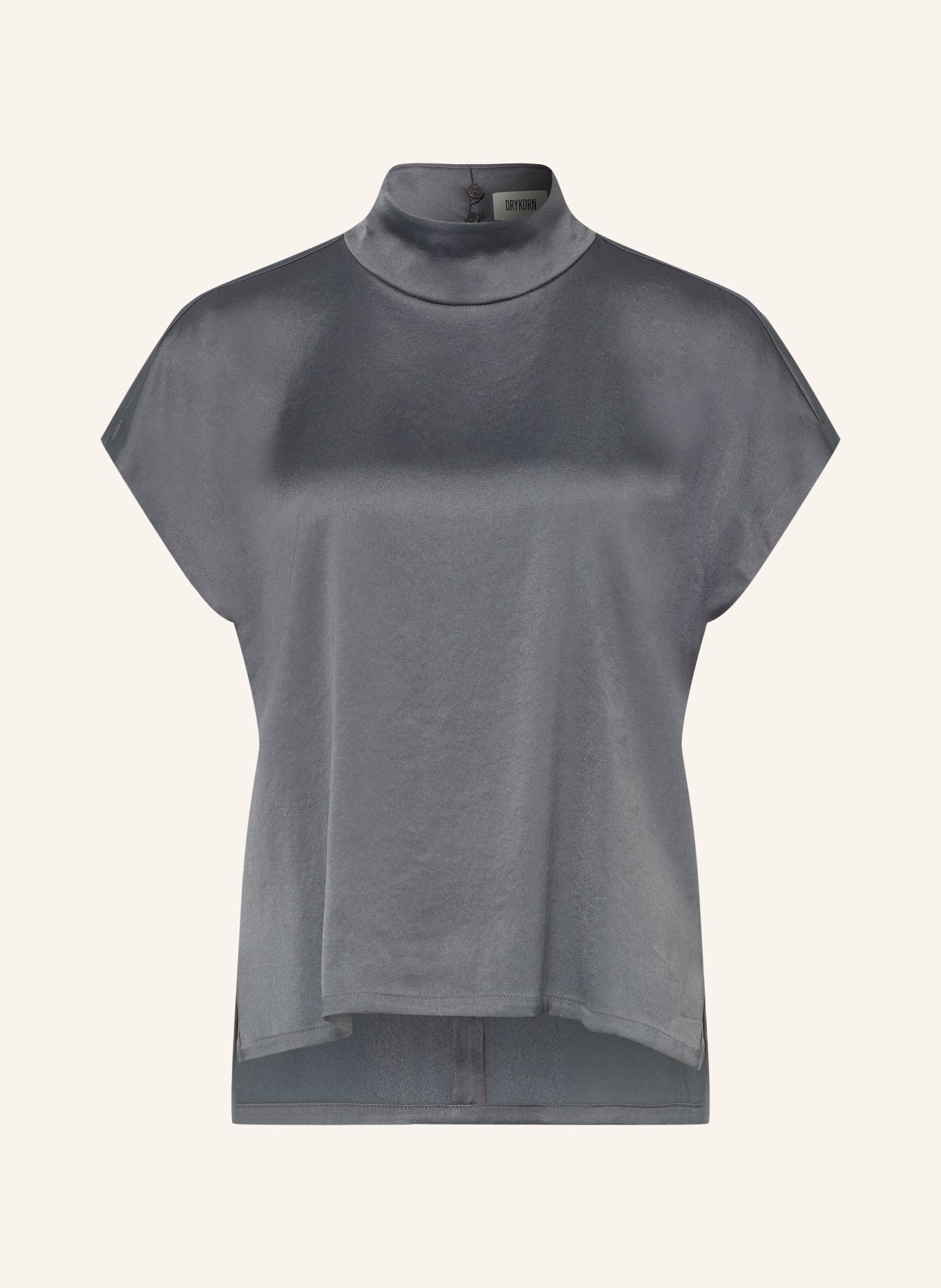 DRYKORN Blusenshirt ALARIA_1 aus Satin: DUNKELGRAU