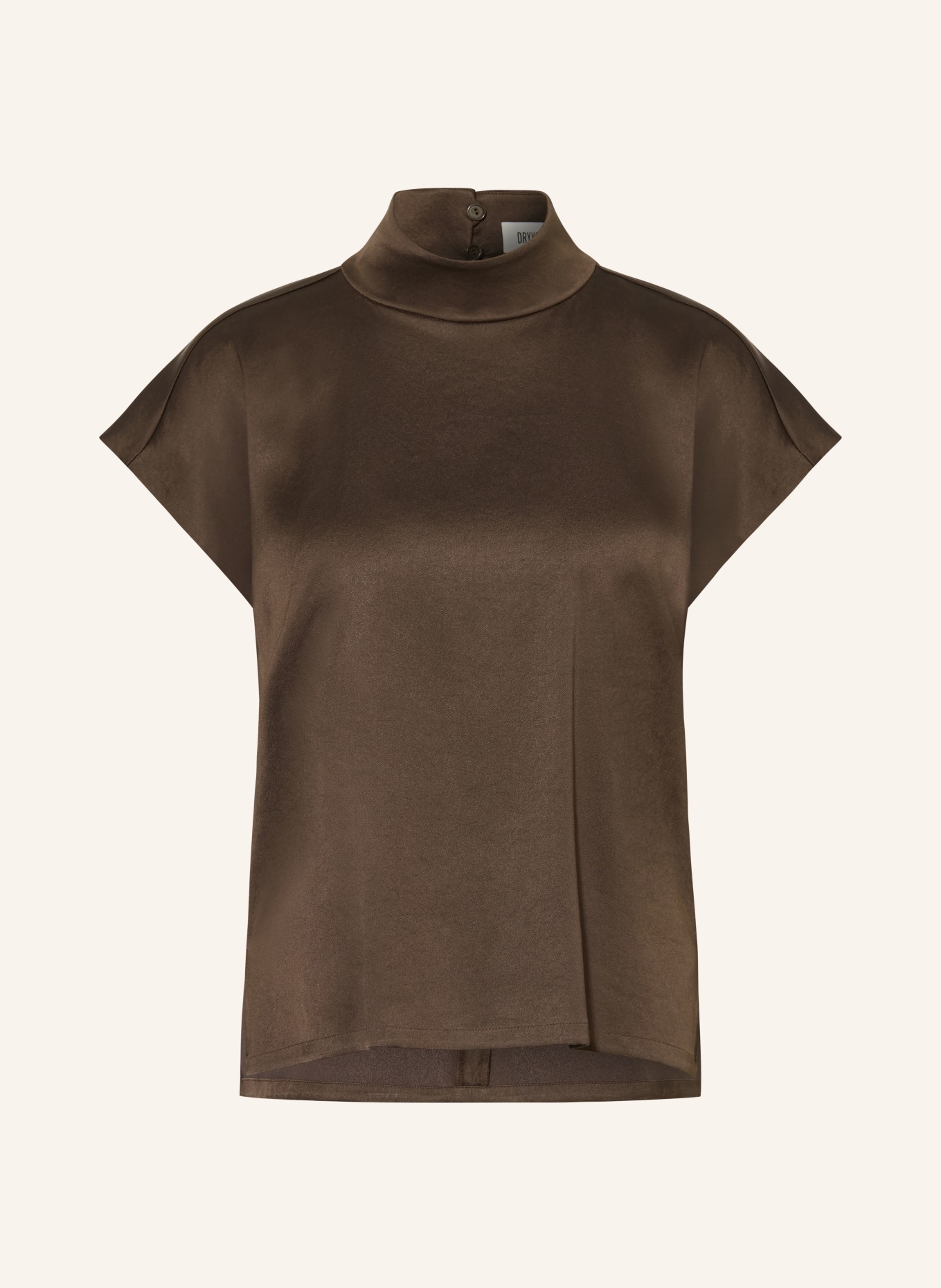DRYKORN Blusenshirt ALARIA_1 aus Satin: DUNKELBRAUN