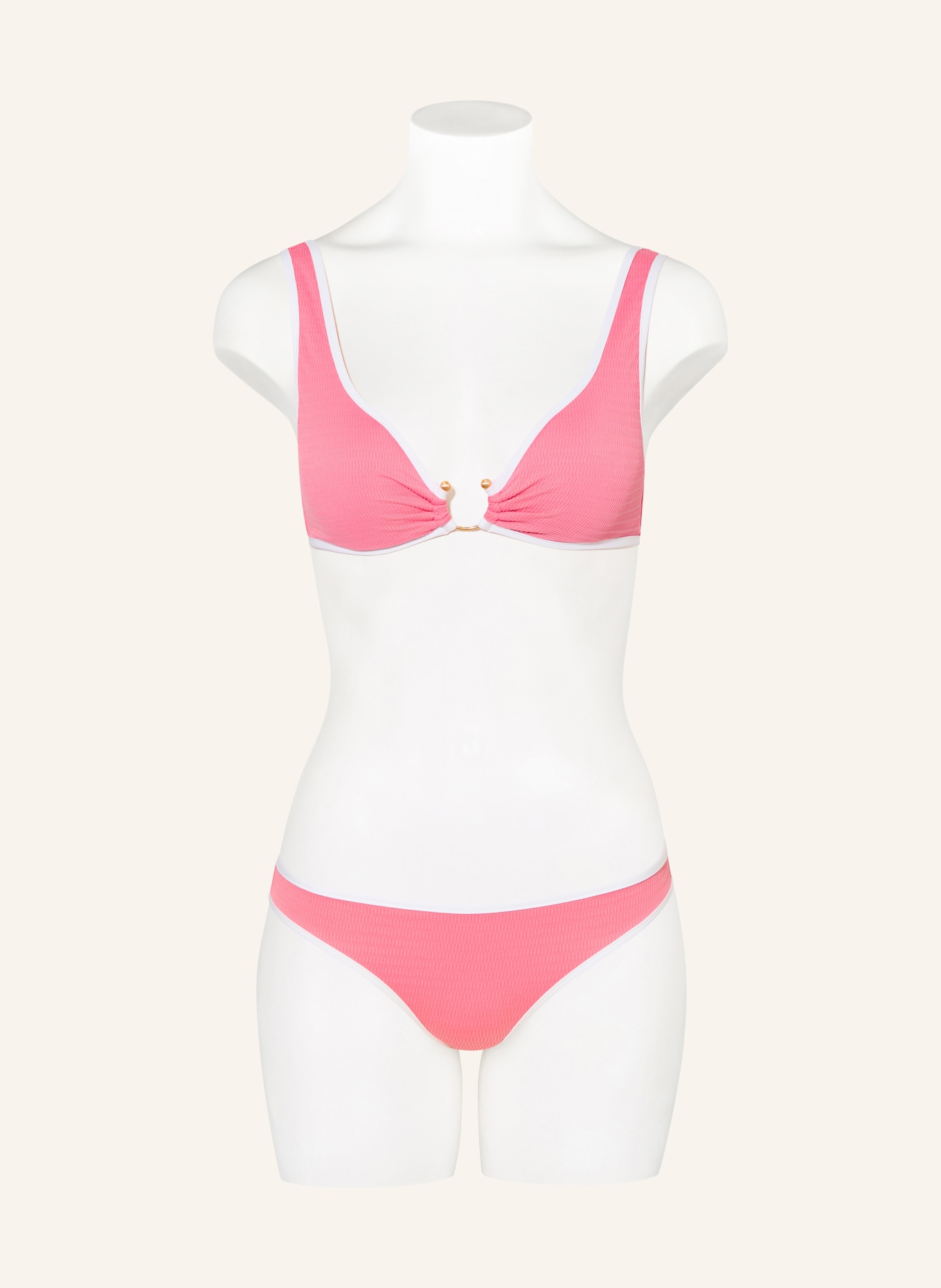 SEAFOLLY Bralette horní díl bikin BEACH BOUND: RŮŽOVÁ / BÍLÁ