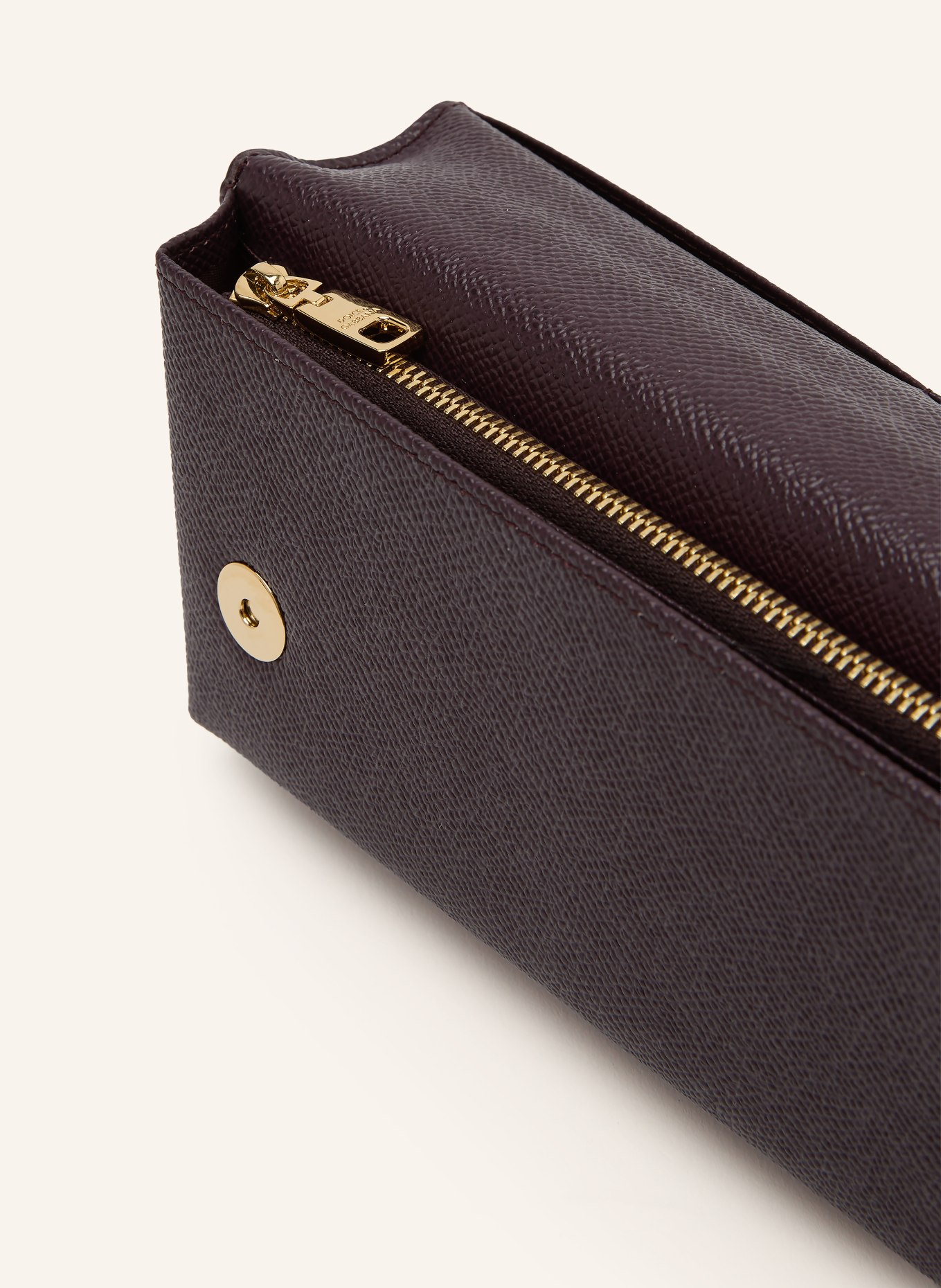 DOLCE & GABBANA Umhängetasche MISS SICILY MINI: DUNKELBRAUN / GOLD
