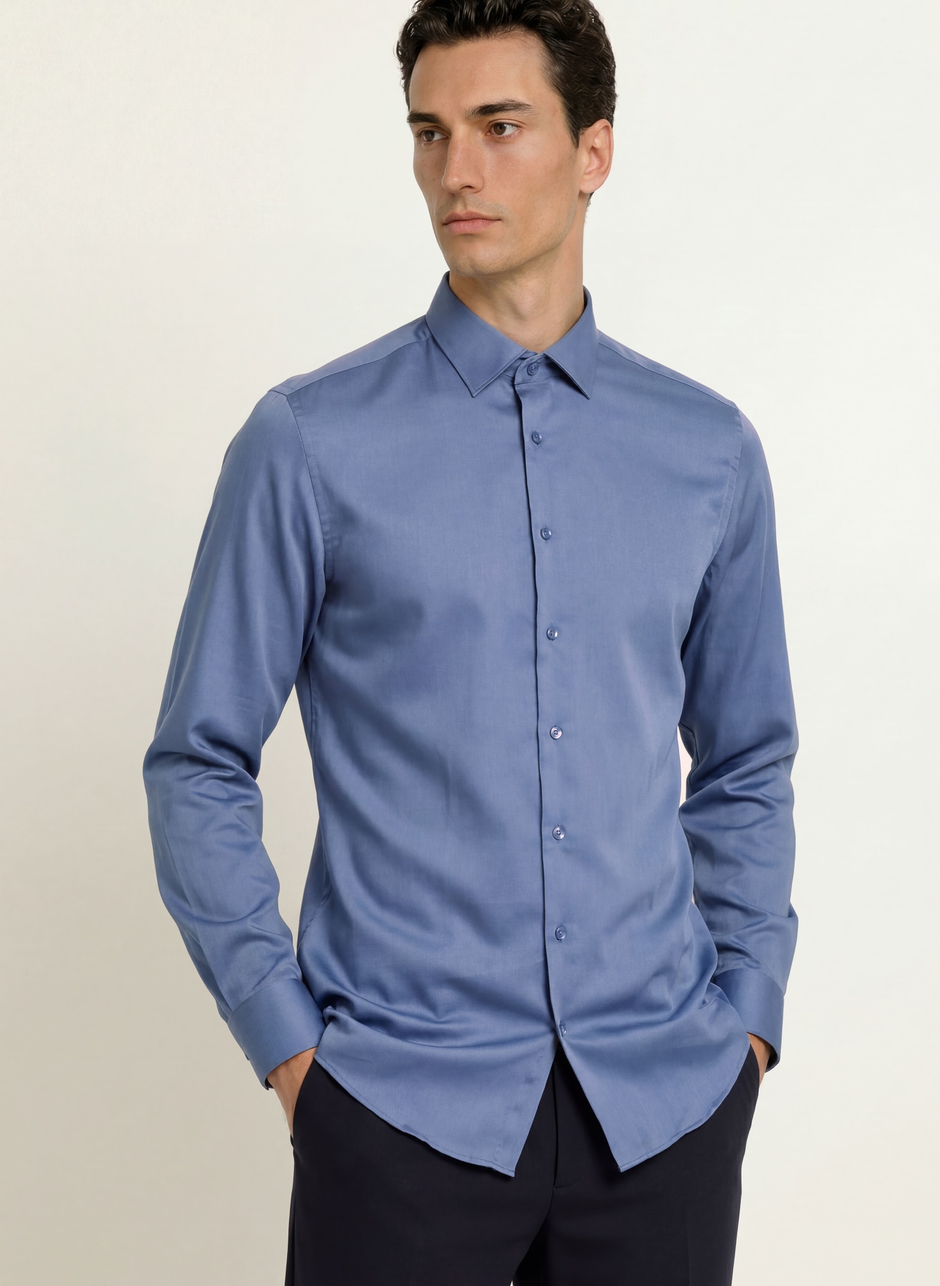 seidensticker Overhemd Slim Fit: BLAUWGRIJS