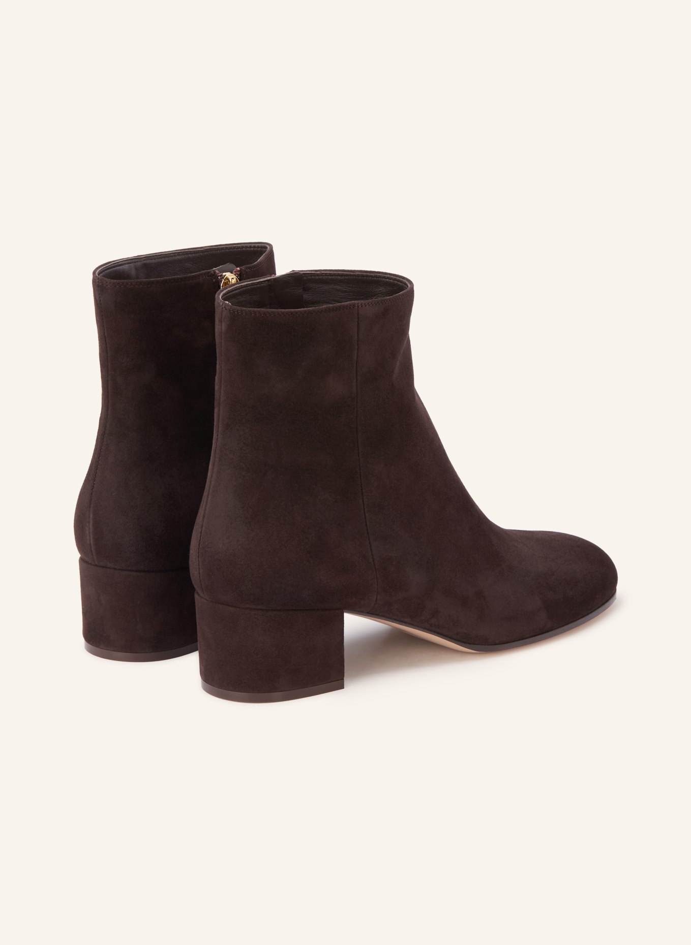 Gianvito Rossi enkele laarsjes: MARRON FONCÉ / GOUD