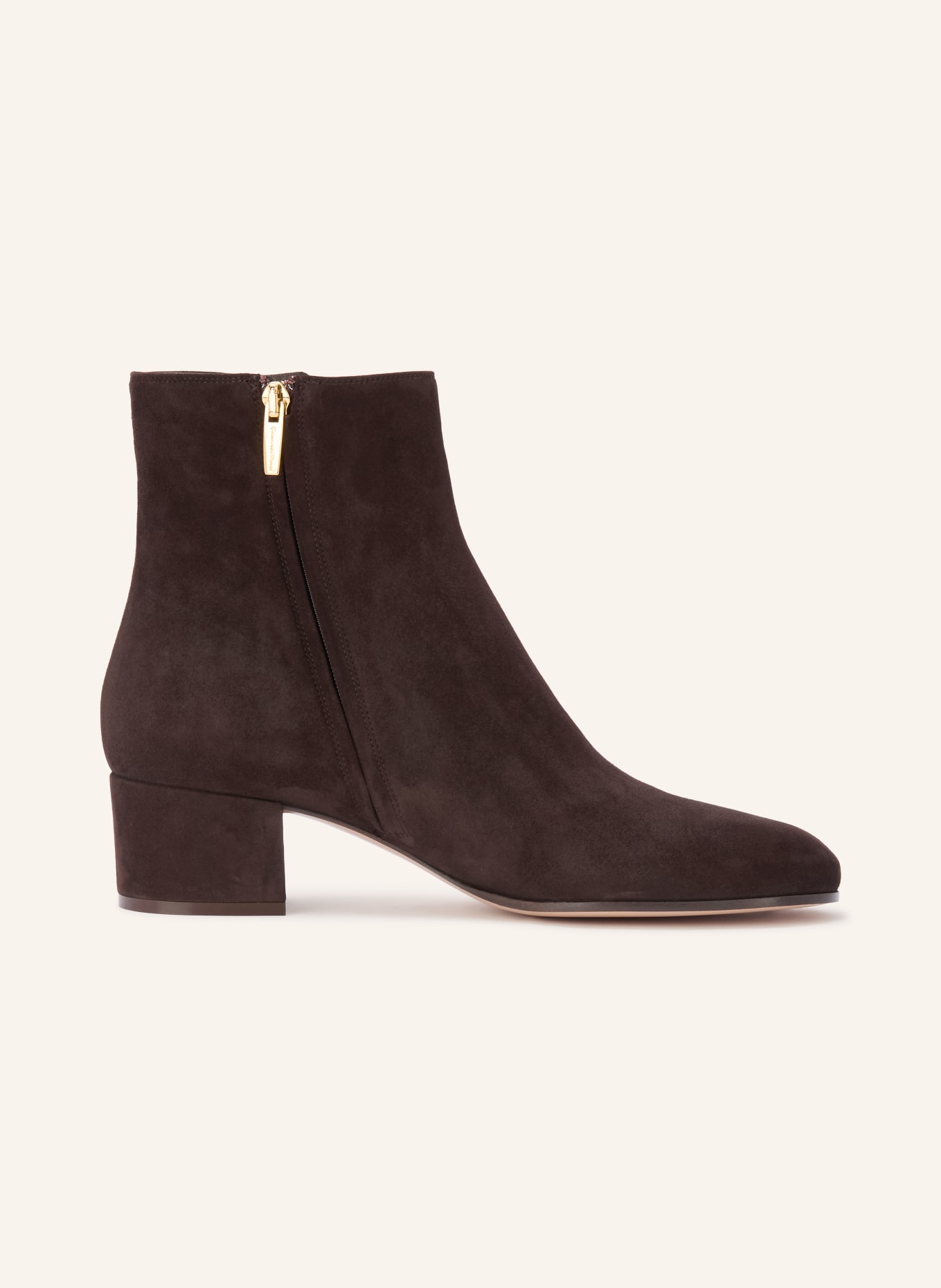 Gianvito Rossi enkele laarsjes: MARRON FONCÉ / GOUD