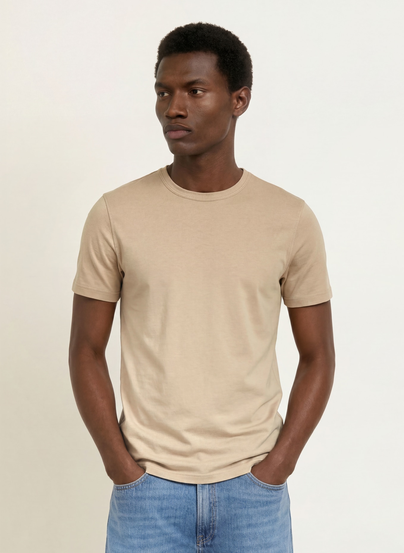 MOS MOSH Gallery T-Shirt PERRY CRUNCH: BEIGE