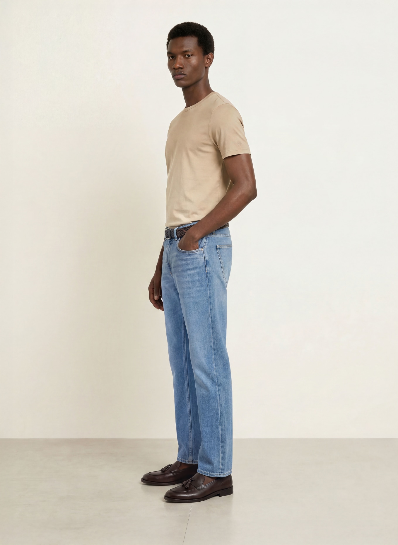 MOS MOSH Gallery T-Shirt PERRY CRUNCH: BEIGE
