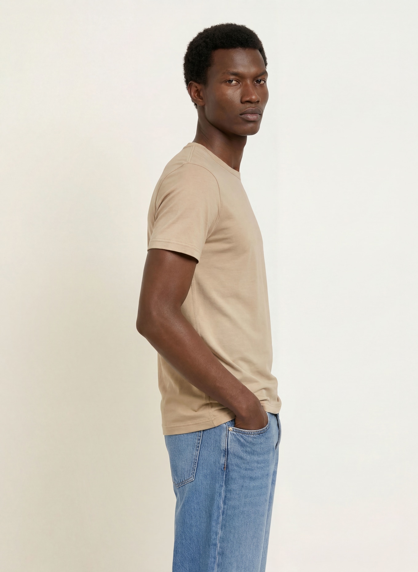 MOS MOSH Gallery T-Shirt PERRY CRUNCH: BEIGE