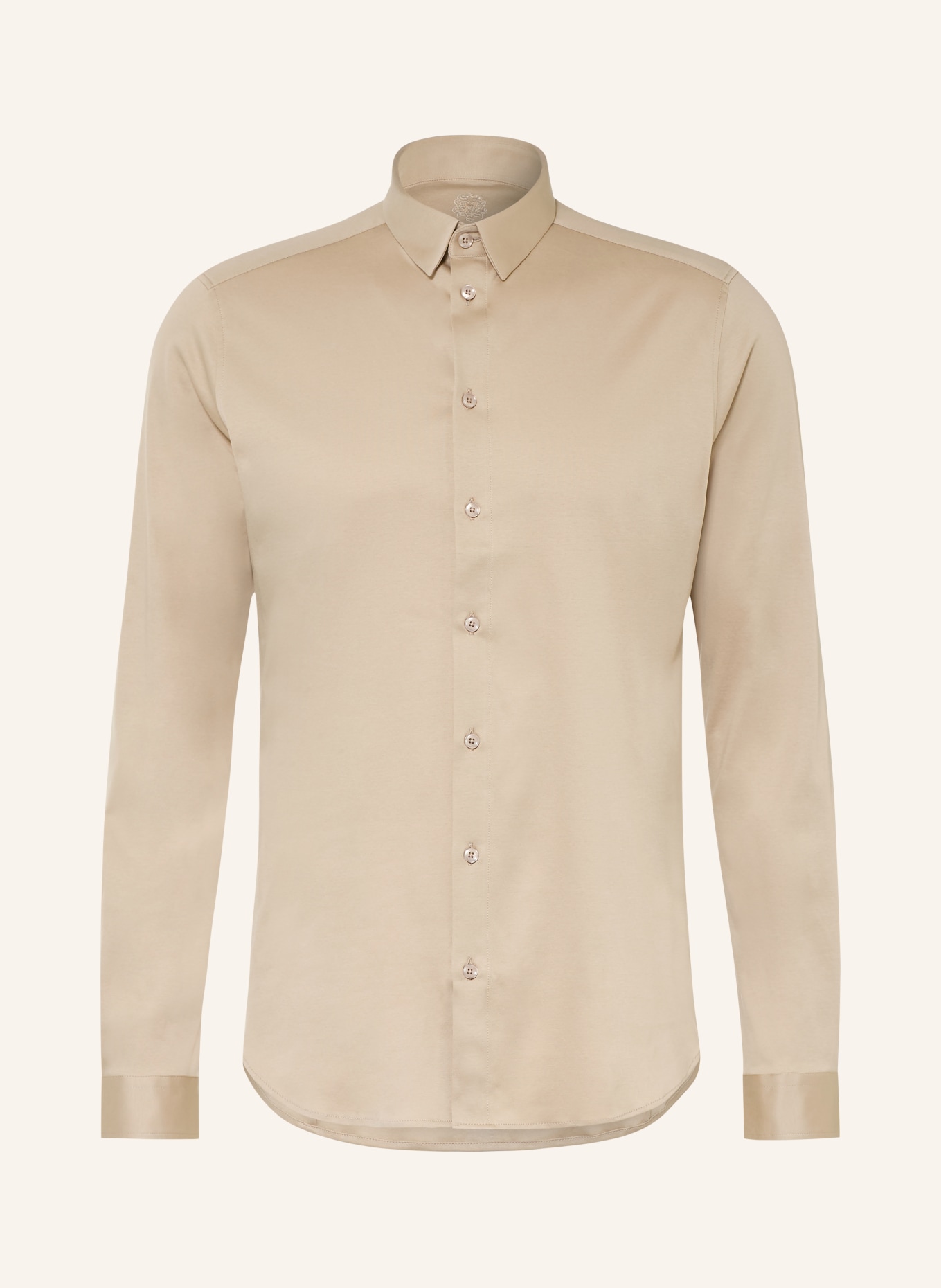 MOS MOSH Gallery Jersey overhemd MARCO Extra Slim Fit: BEIGE