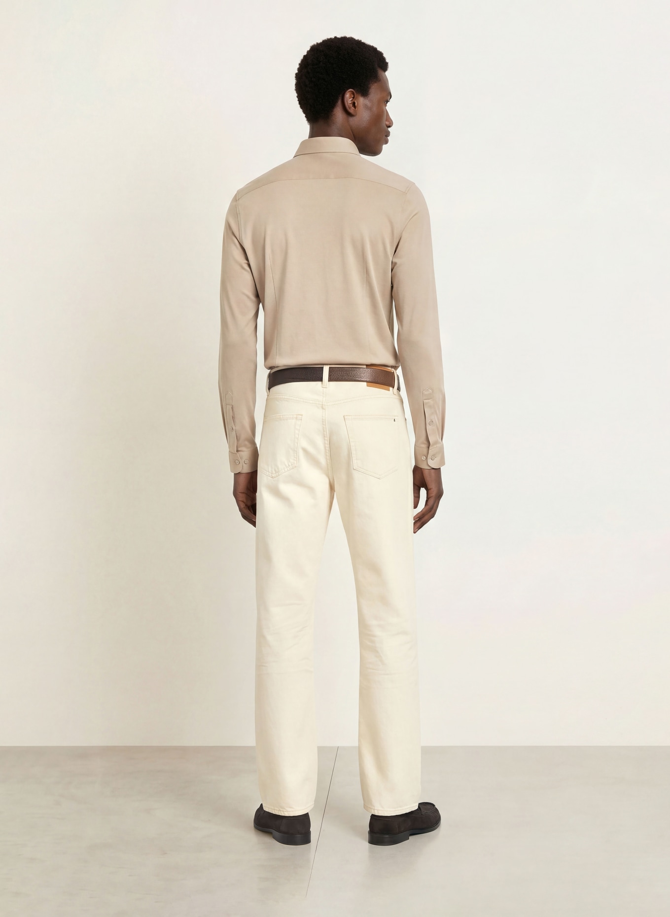 MOS MOSH Gallery Jersey overhemd MARCO Extra Slim Fit: BEIGE