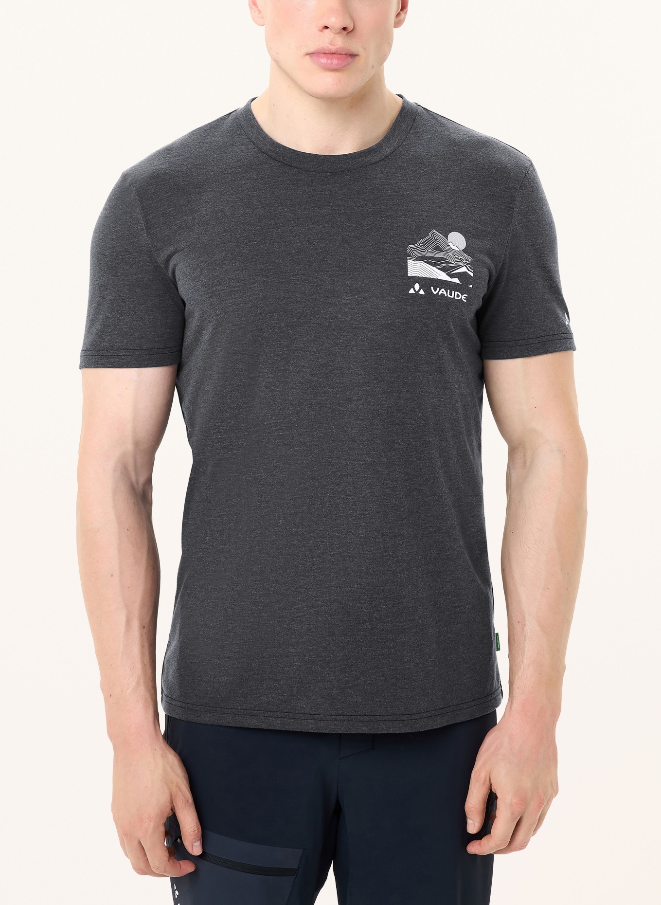 VAUDE T-Shirt TEKOA III: DUNKELGRAU / WEISS