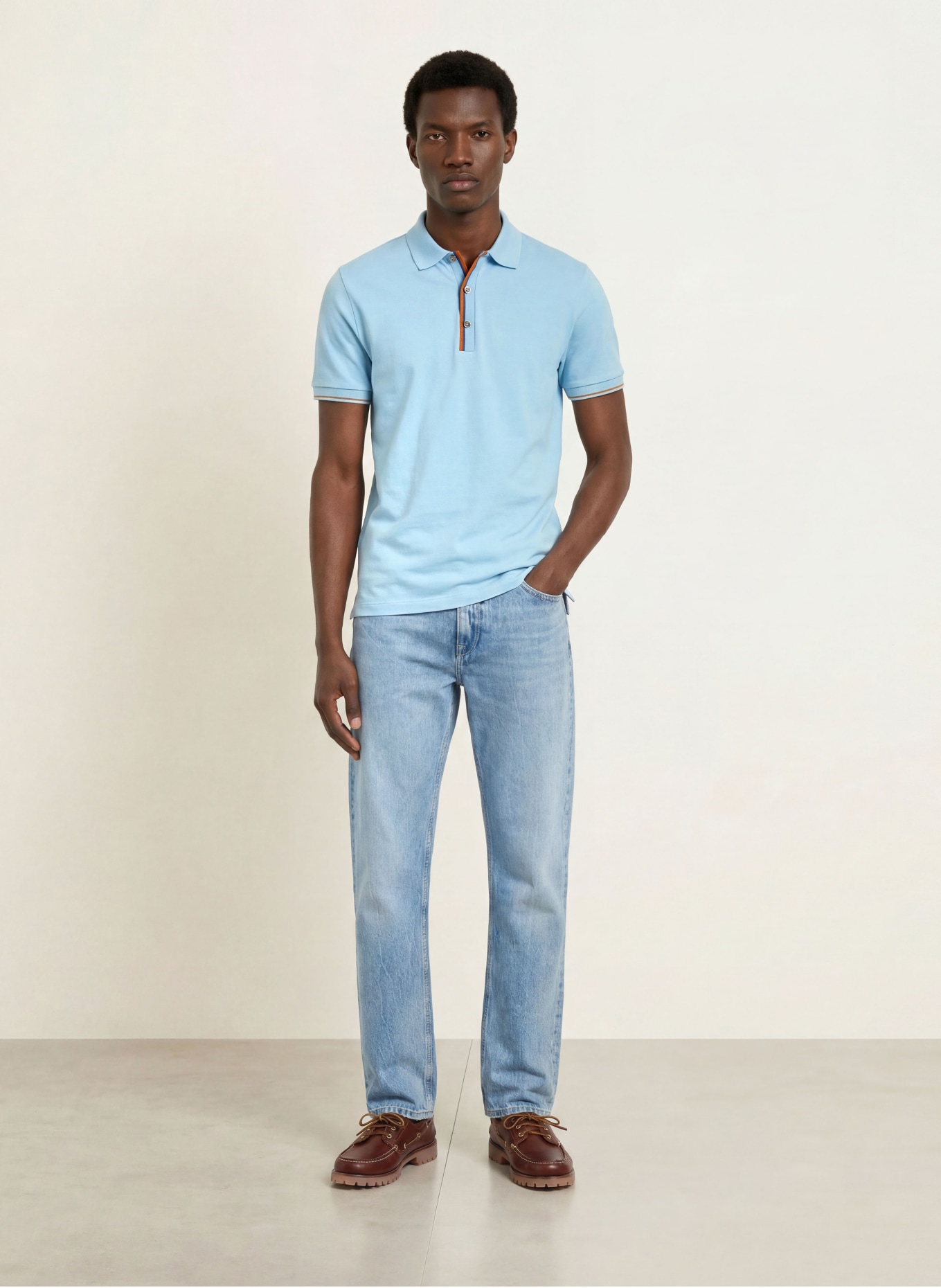 MOS MOSH Gallery Piqué-Poloshirt MMGHARVEY: HELLBLAU