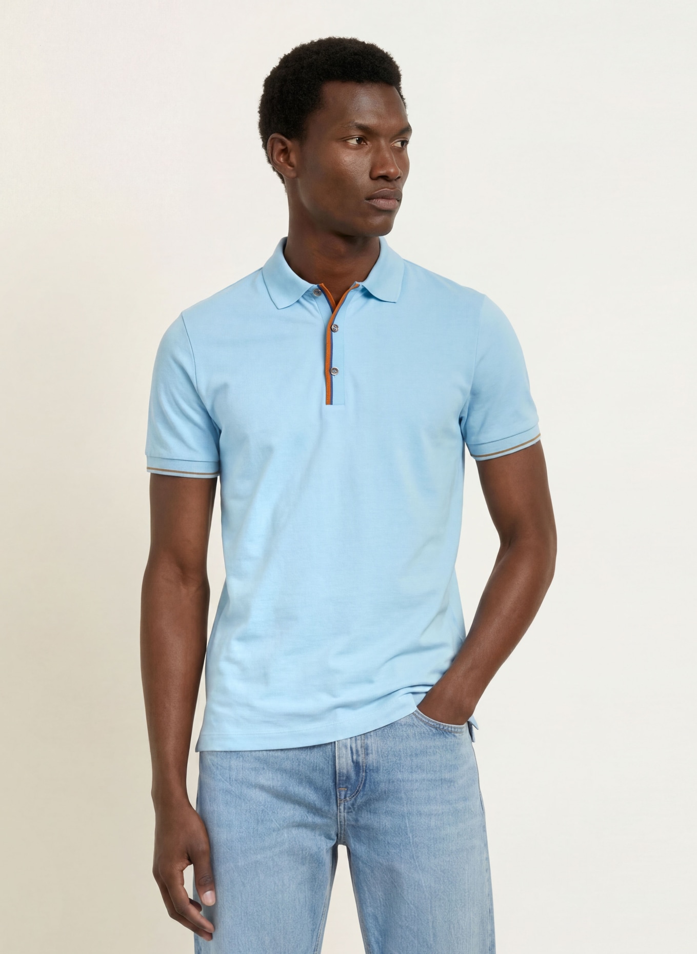 MOS MOSH Gallery Piqué-Poloshirt MMGHARVEY: HELLBLAU